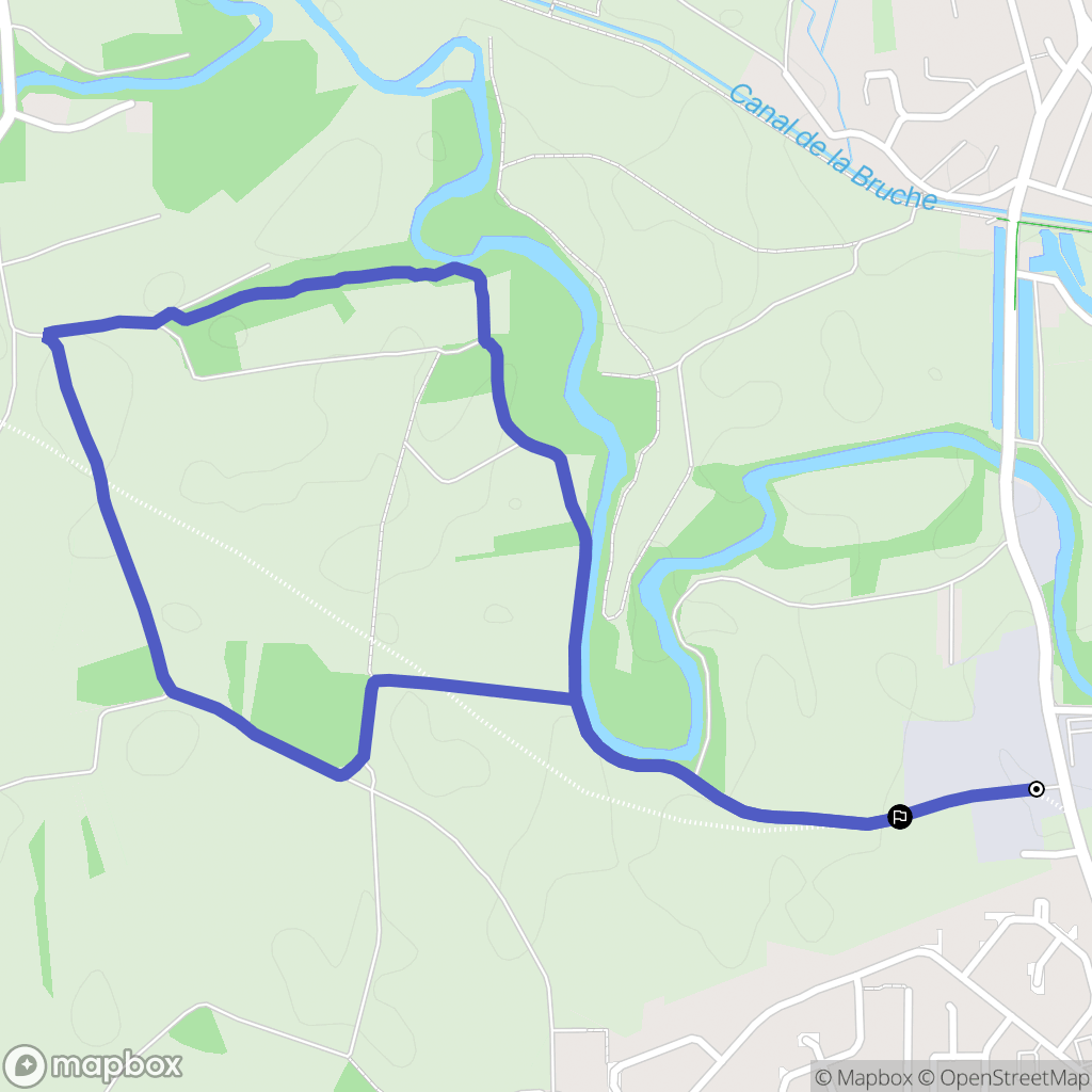 Lingolsheim : carte du parcours de randonnée - France