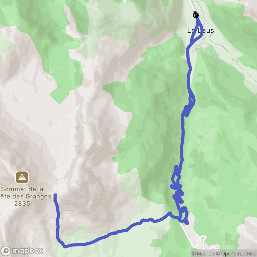 Cervières : carte du parcours de randonnée - France