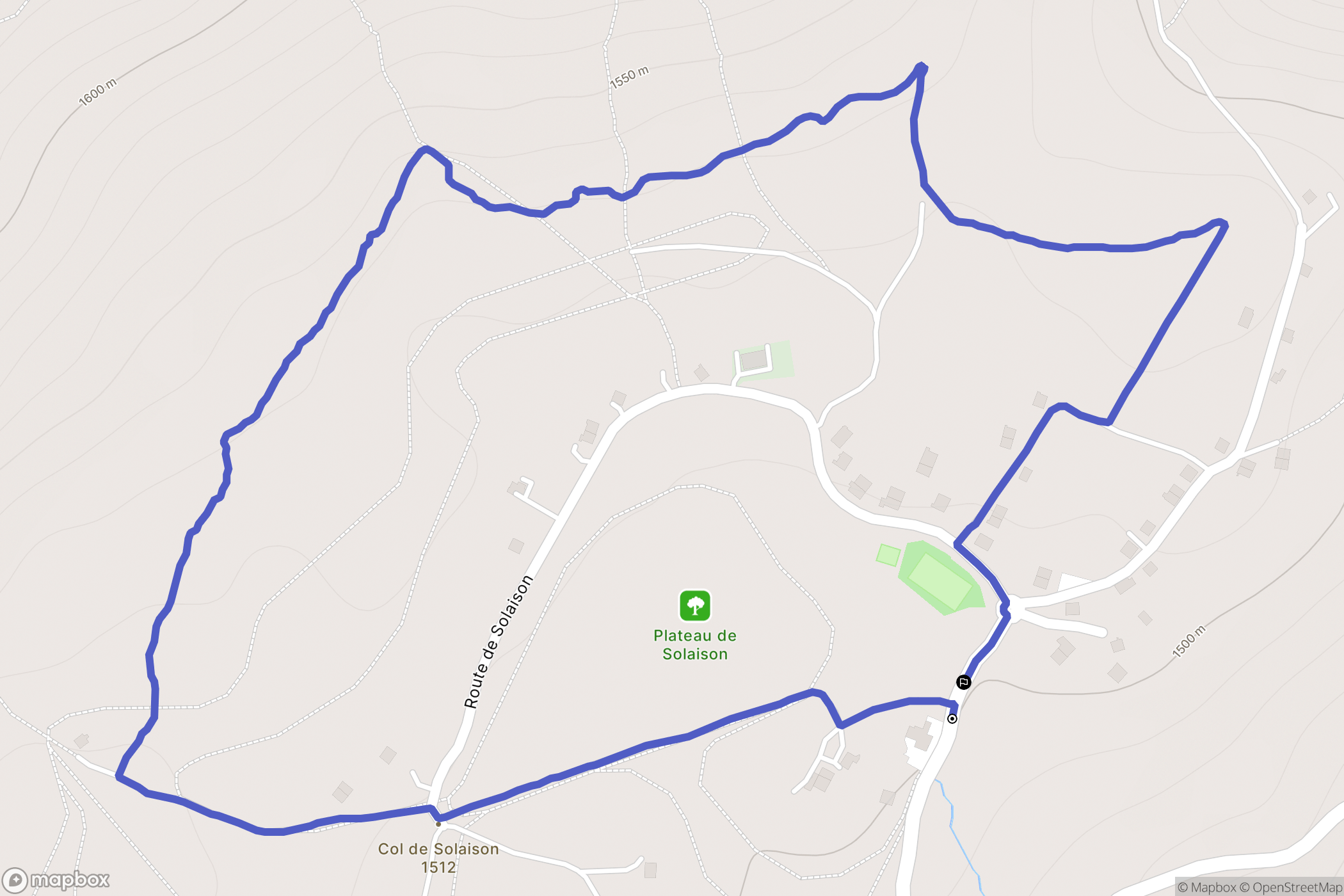 Brizon : carte du parcours de randonnée - France