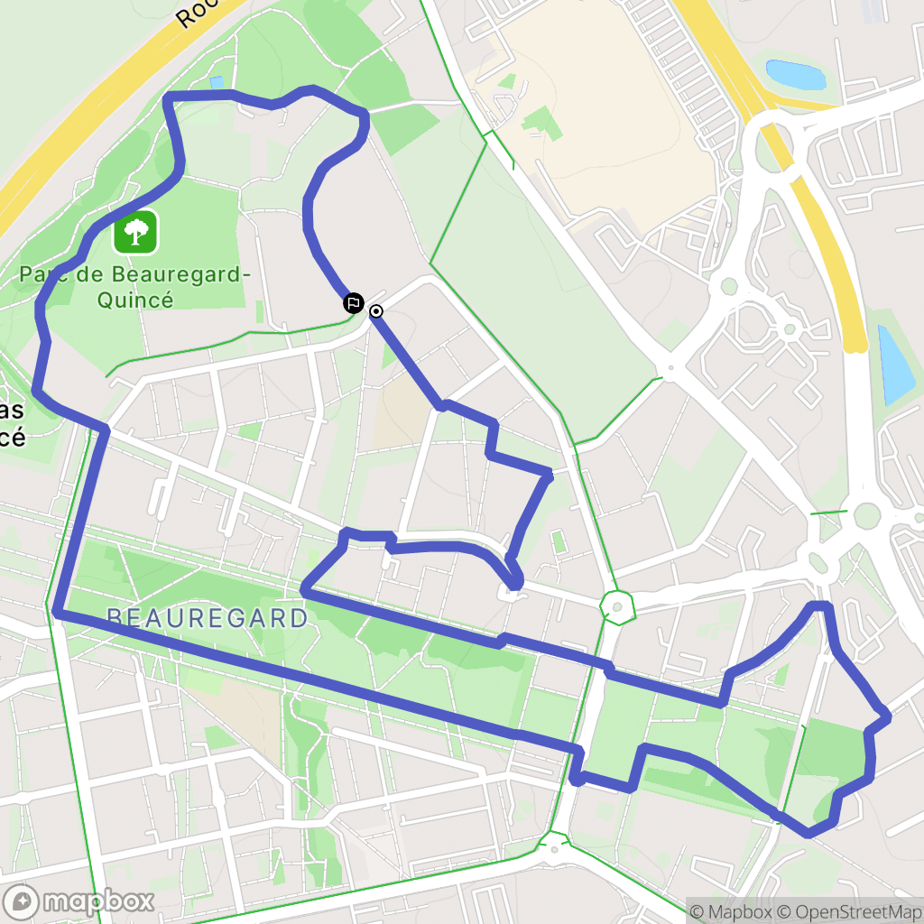 Beauregard : carte du parcours de randonnée - France