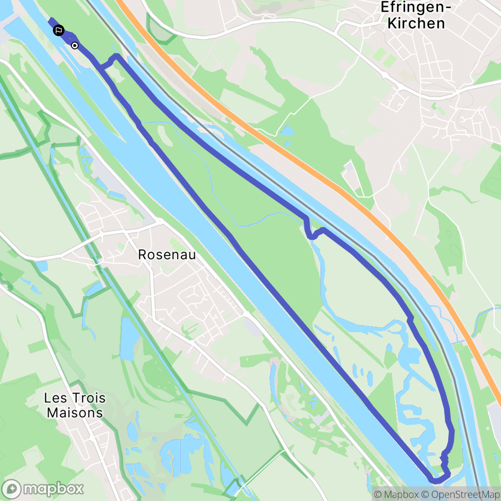 Rosenau : carte du parcours de randonnée - France