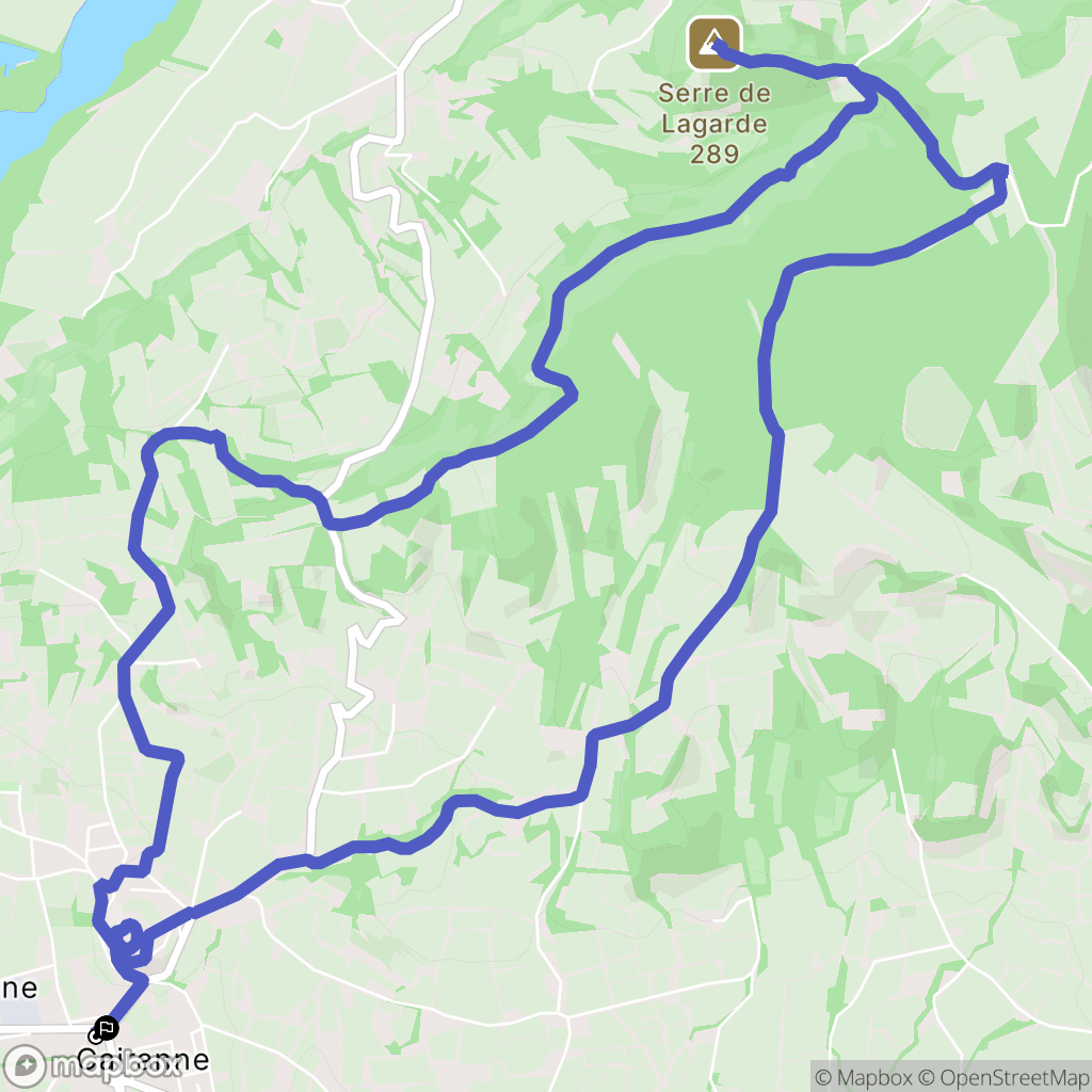 Cairanne : carte du parcours de randonnée - France
