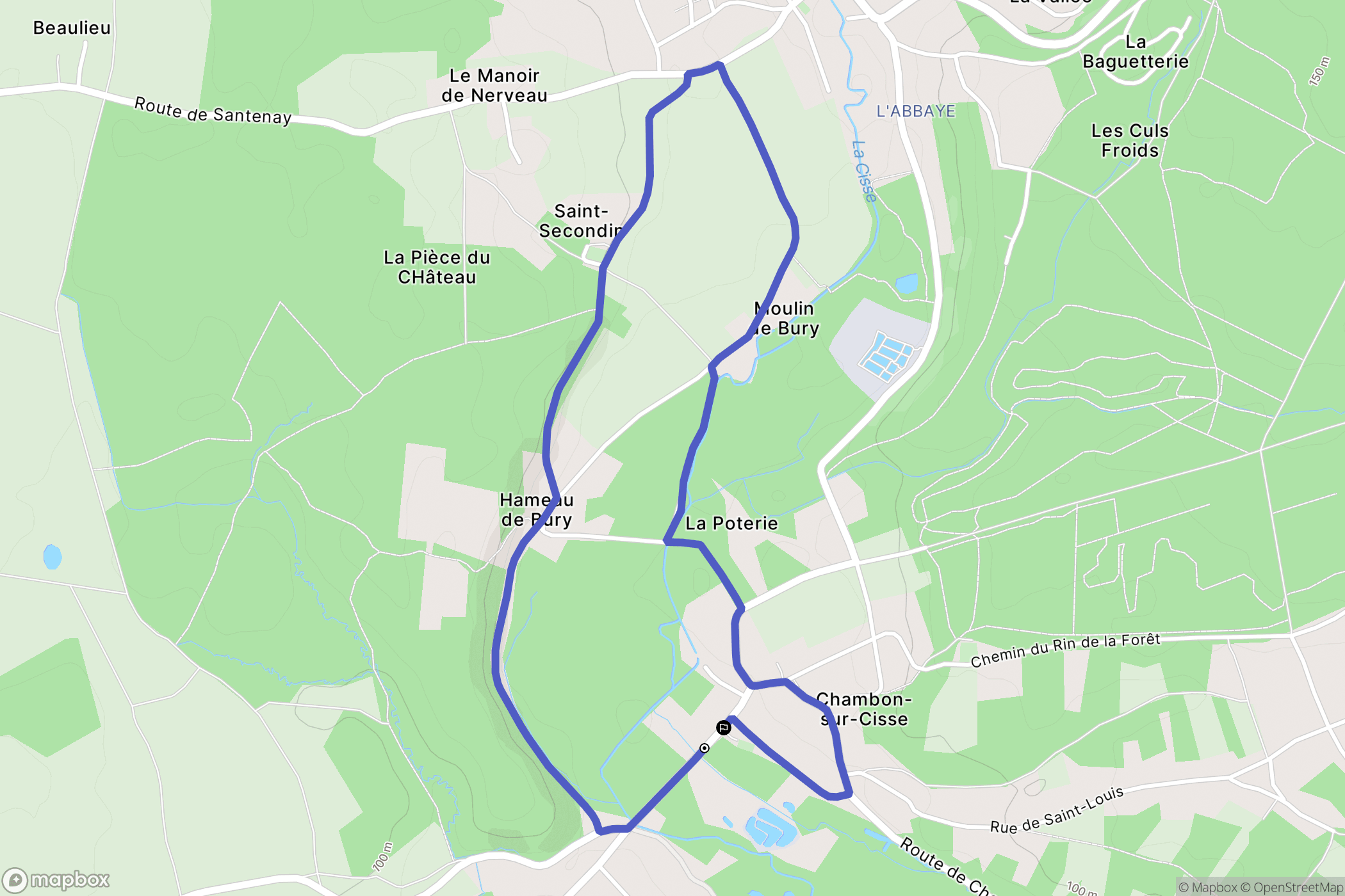 Valencisse : carte du parcours de randonnée - France
