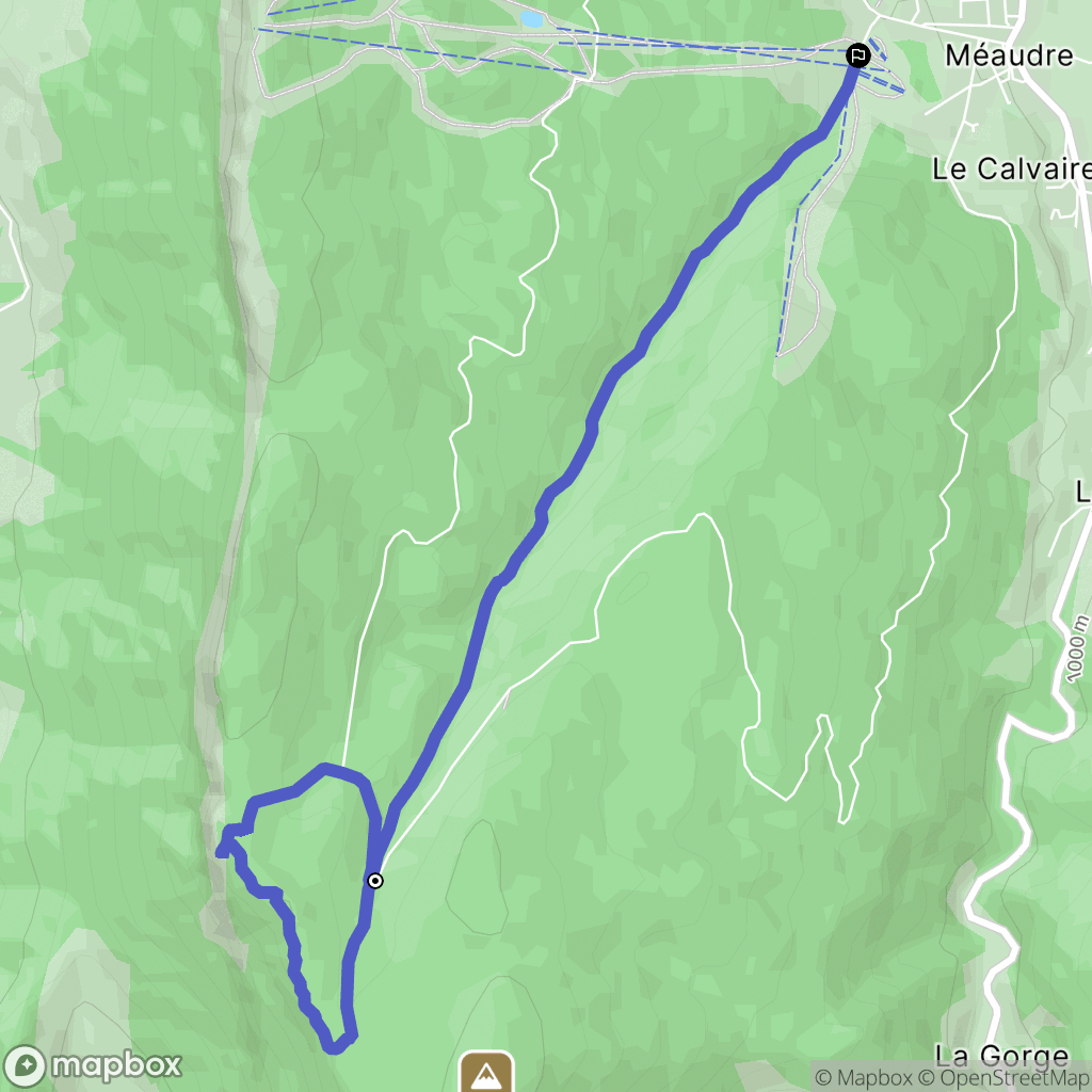 Autrans-Méaudre-en-Vercors : carte du parcours de randonnée - France