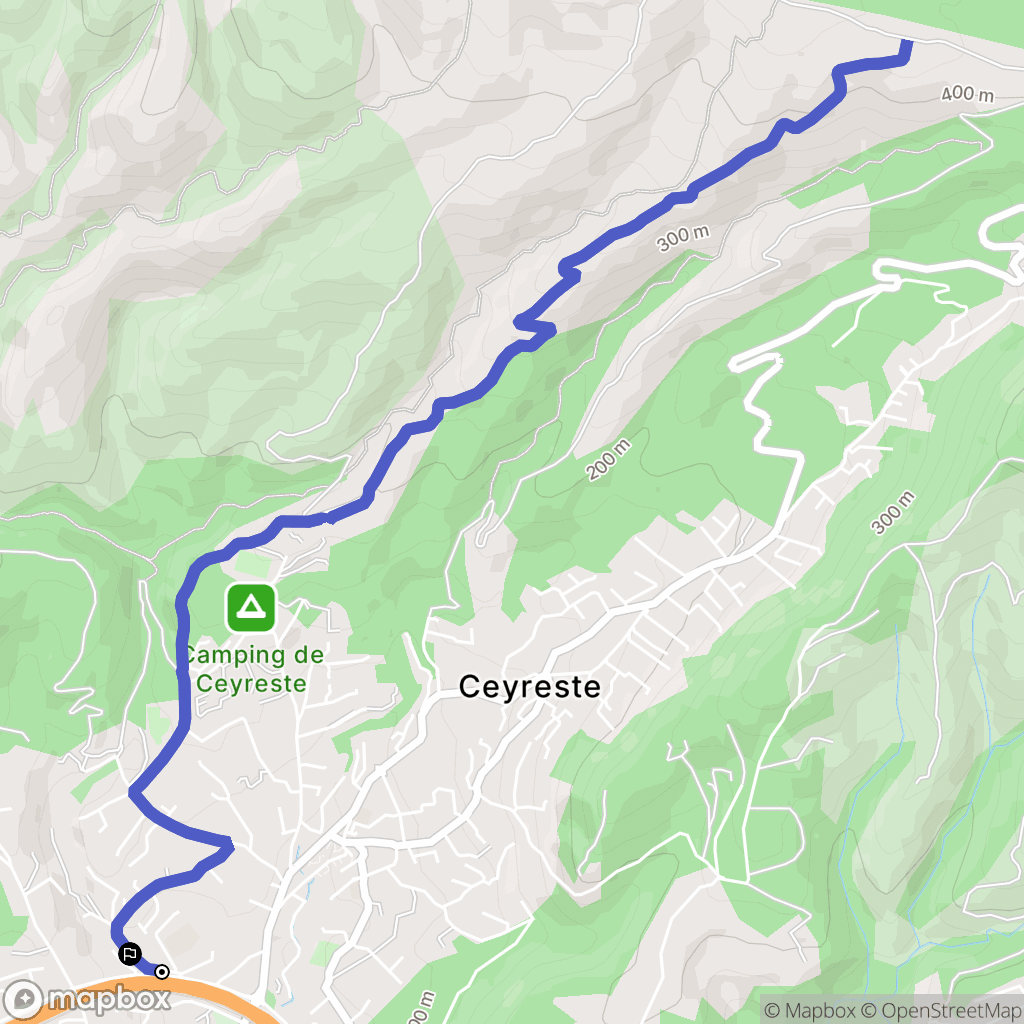 Ceyreste : carte du parcours de randonnée - France