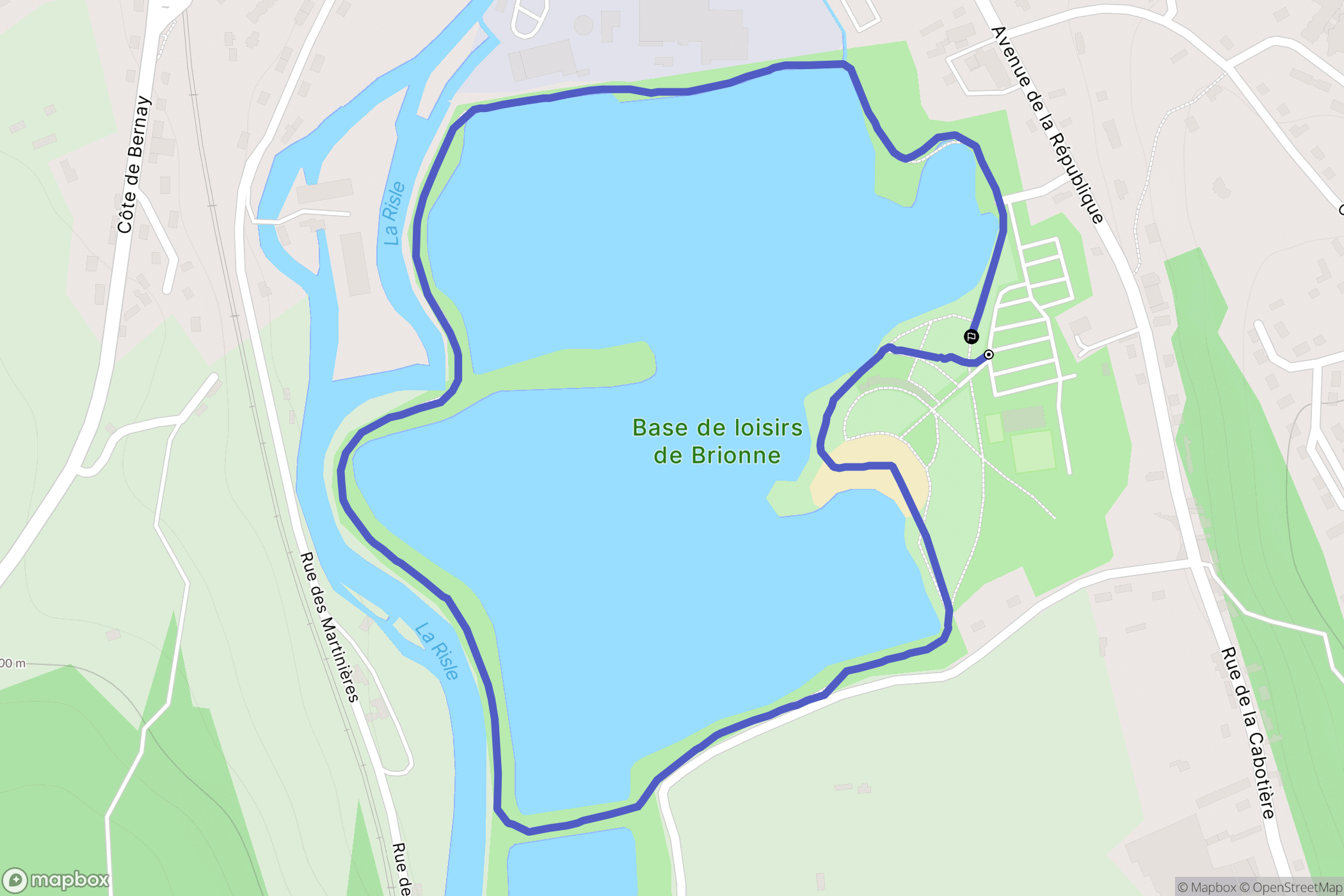 Brionne : carte du parcours de randonnée - France