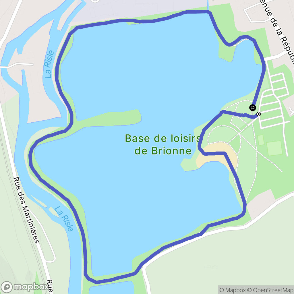 Brionne : carte du parcours de randonnée - France