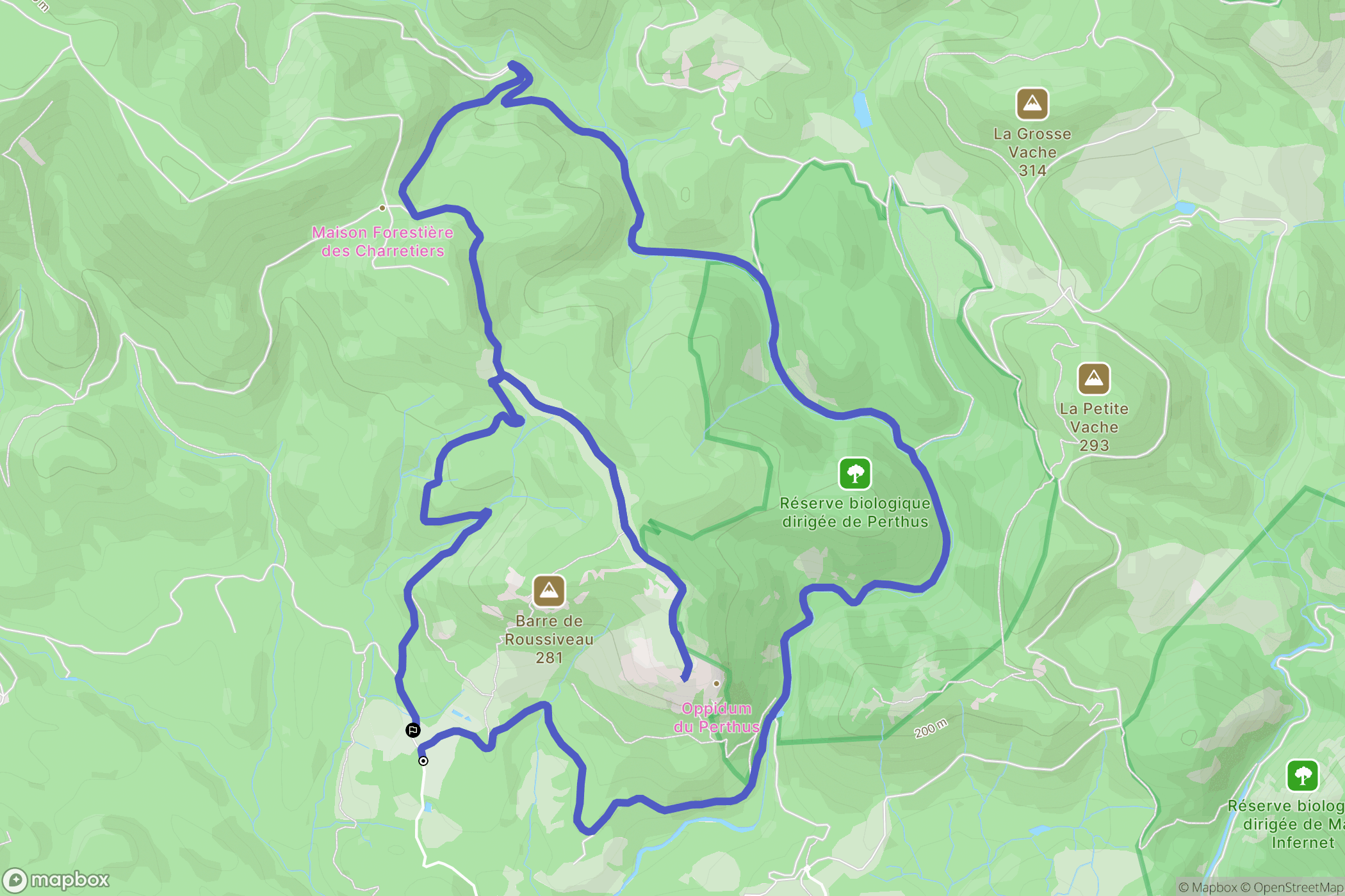Saint-Raphaël : carte du parcours de randonnée - France