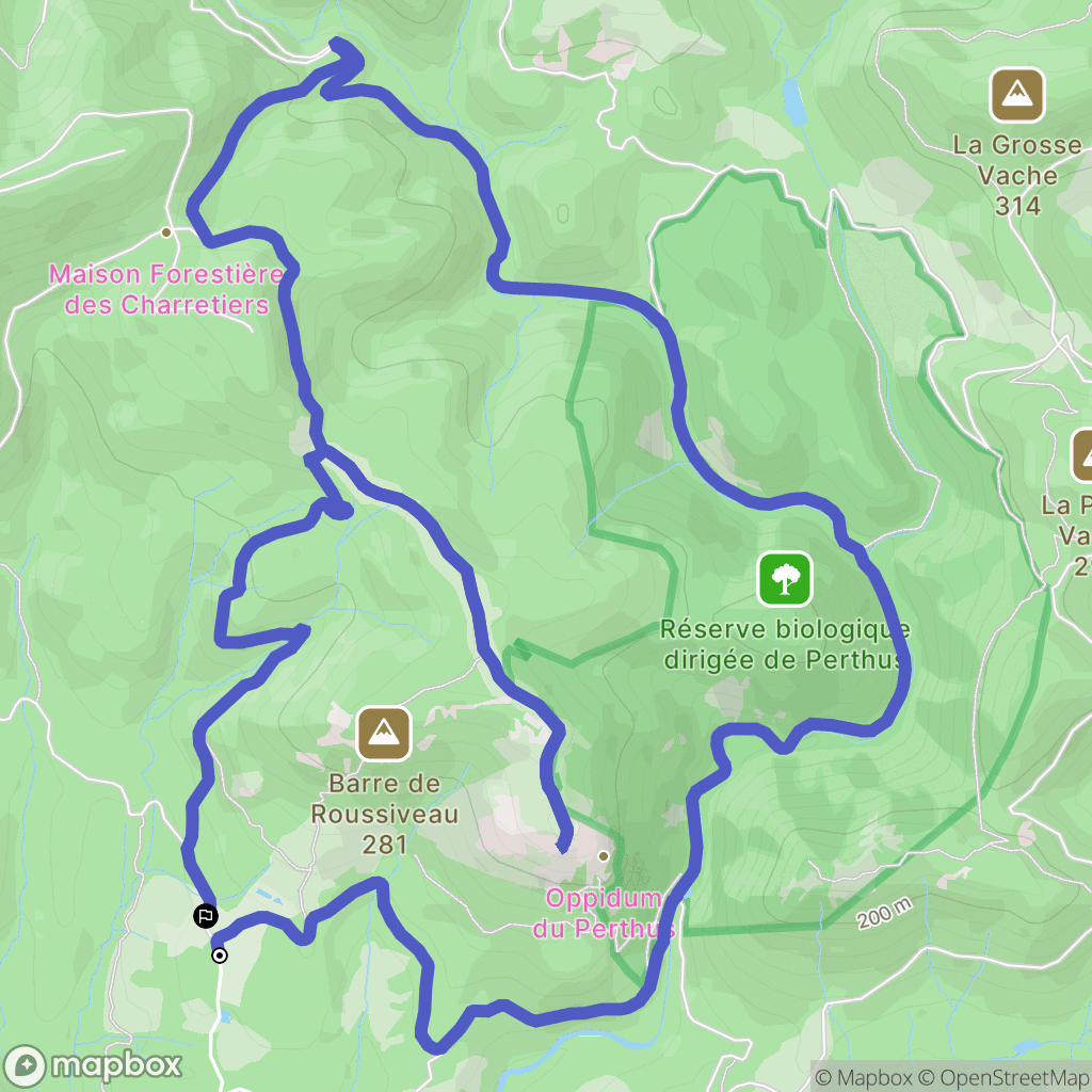 Saint-Raphaël : carte du parcours de randonnée - France