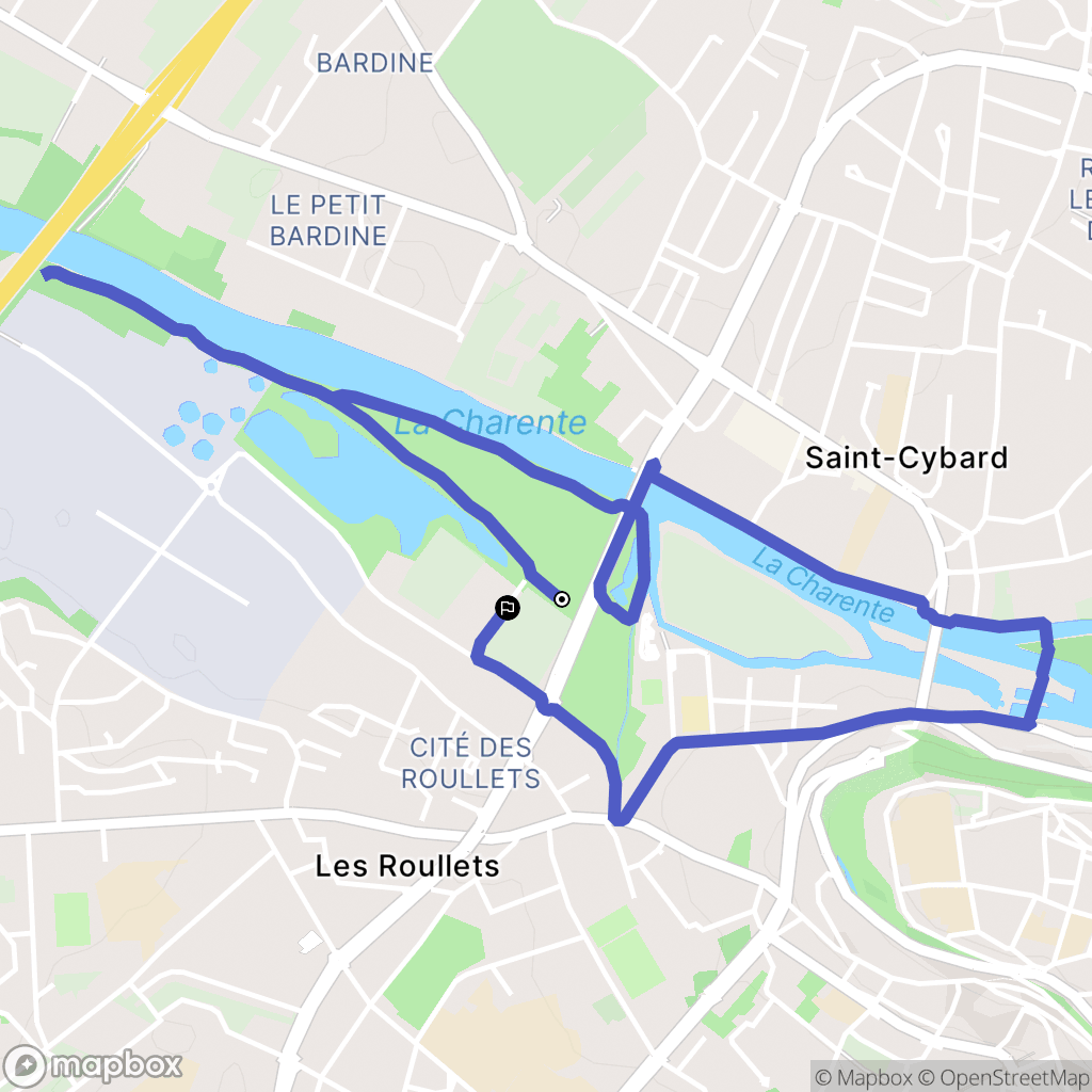 Angoulême : carte du parcours de randonnée - France