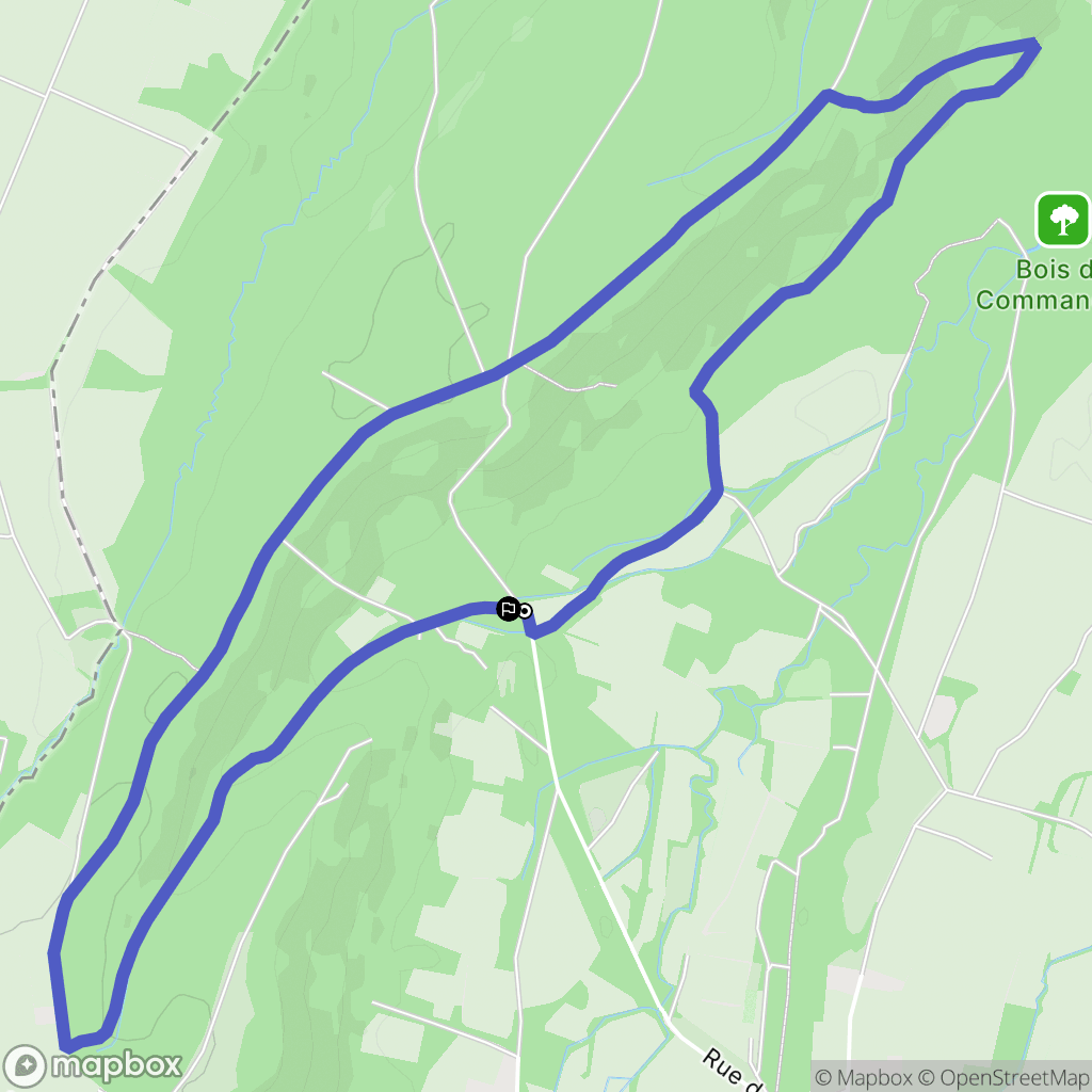 Ibos : carte du parcours de randonnée - France