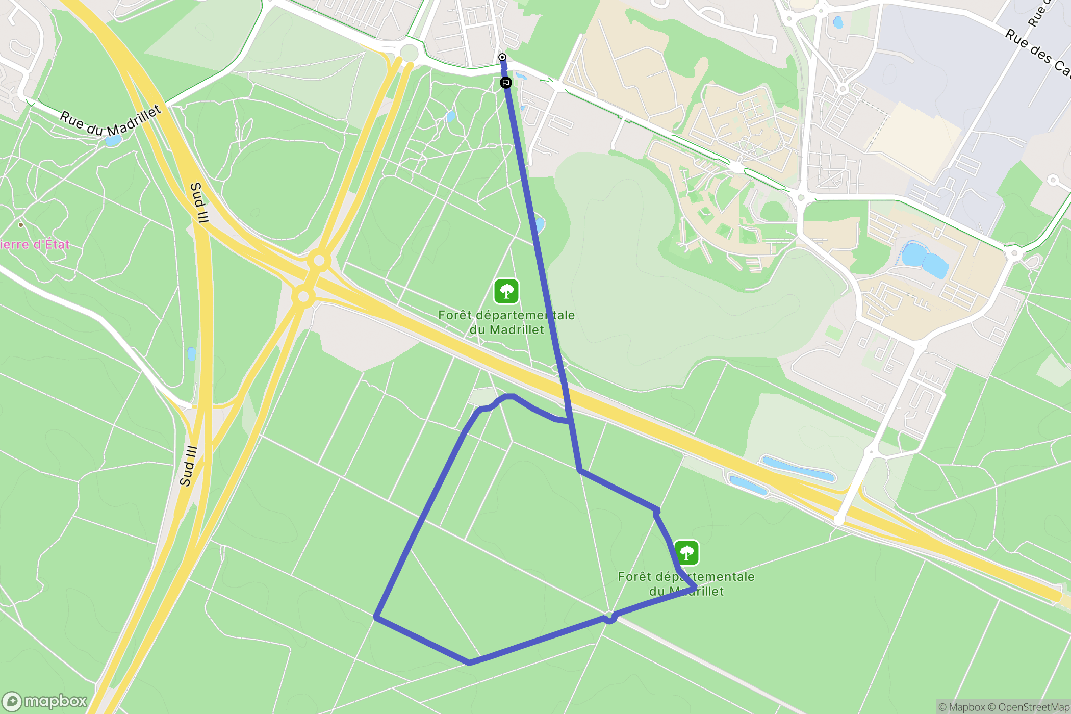 Saint-Étienne-du-Rouvray : carte du parcours de randonnée - France