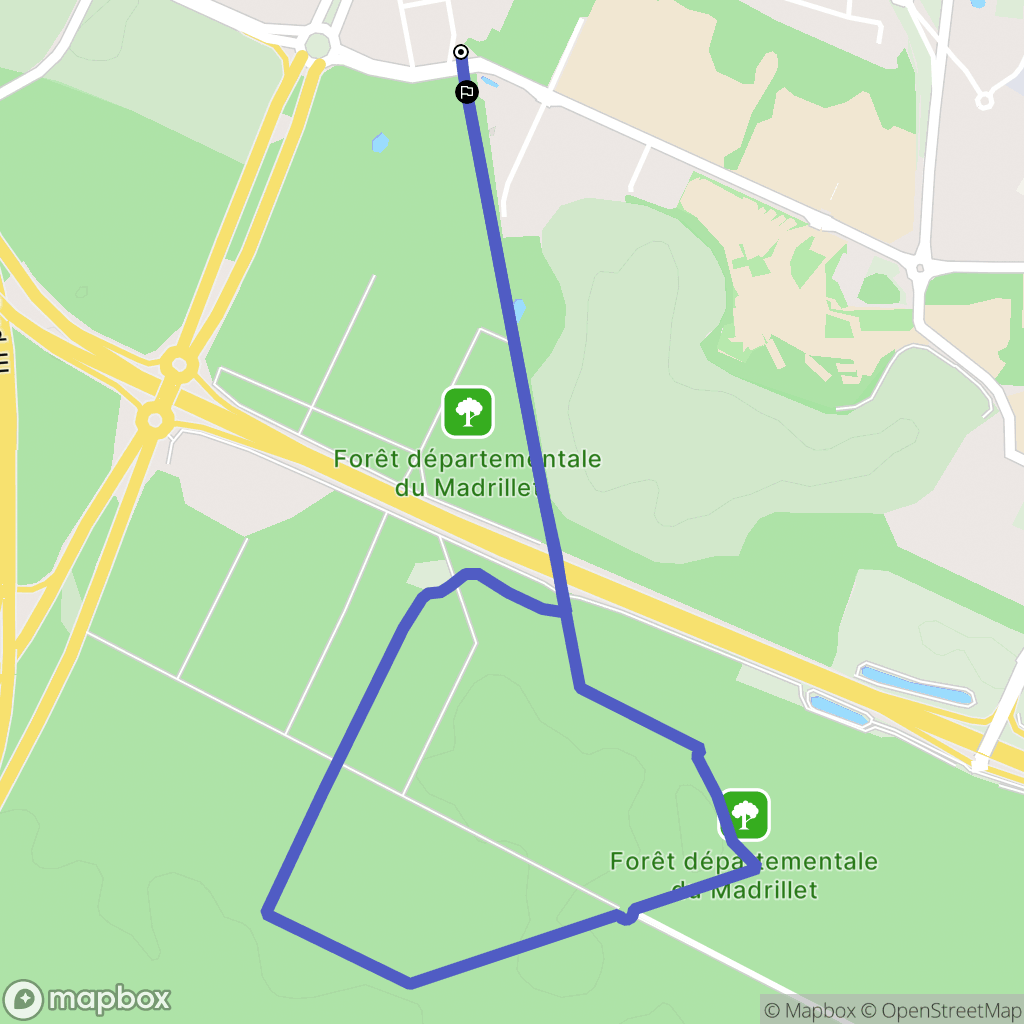 Saint-Étienne-du-Rouvray : carte du parcours de randonnée - France