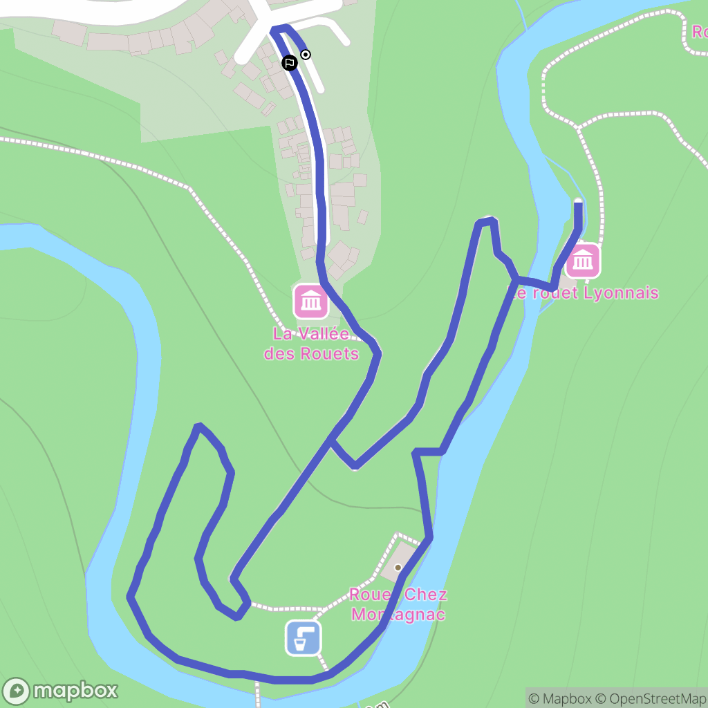 Château Gaillard : carte du parcours de randonnée - France