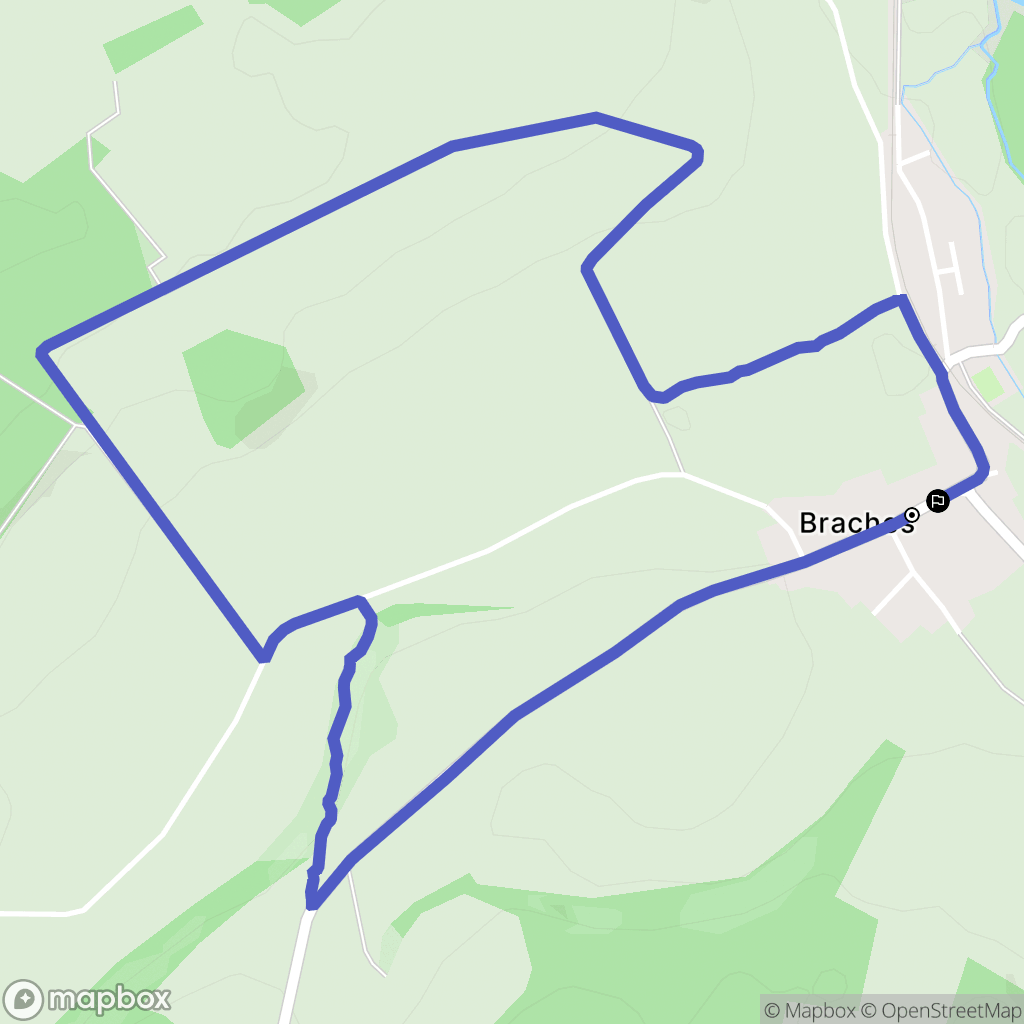 Braches : carte du parcours de randonnée - France