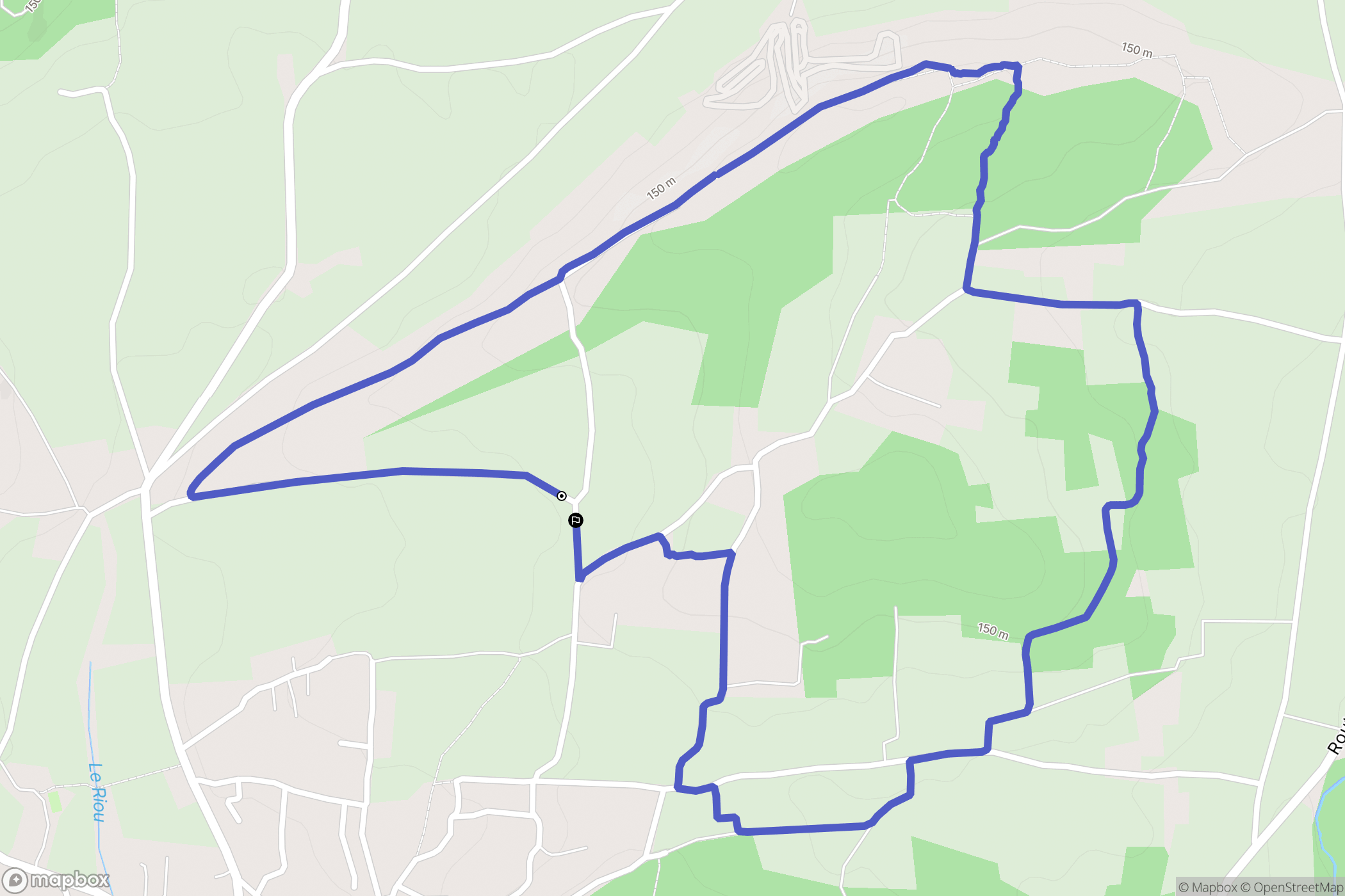 Saint-Quentin-la-Poterie : carte du parcours de randonnée - France