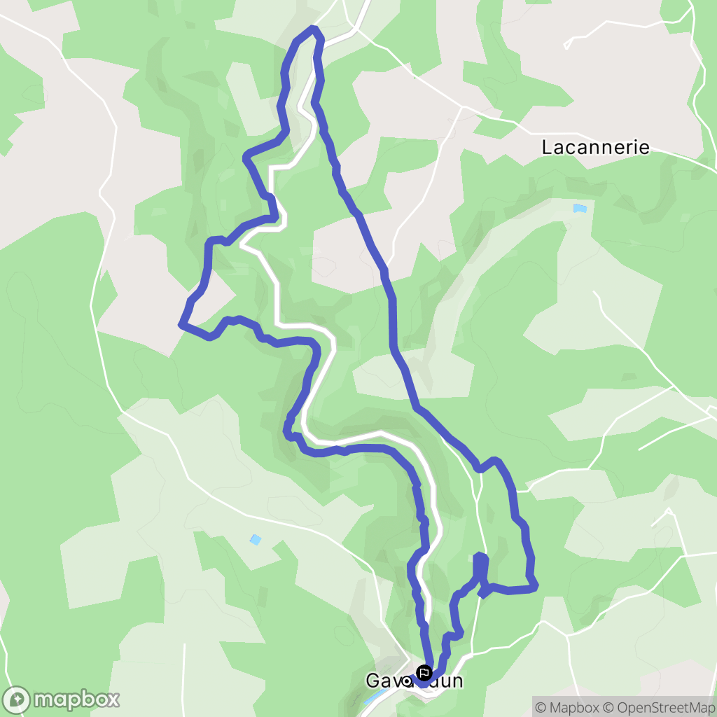 Gavaudun : carte du parcours de randonnée - France