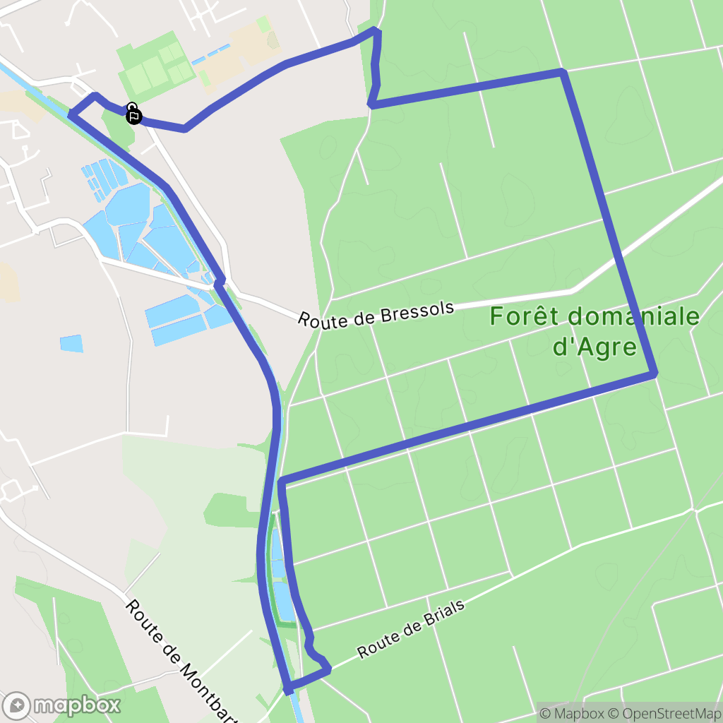 Montech : carte du parcours de randonnée - France