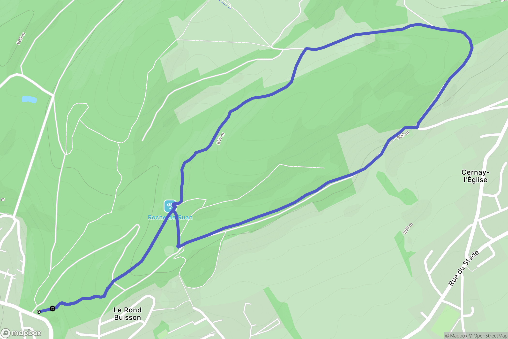 Maîche : carte du parcours de randonnée - France