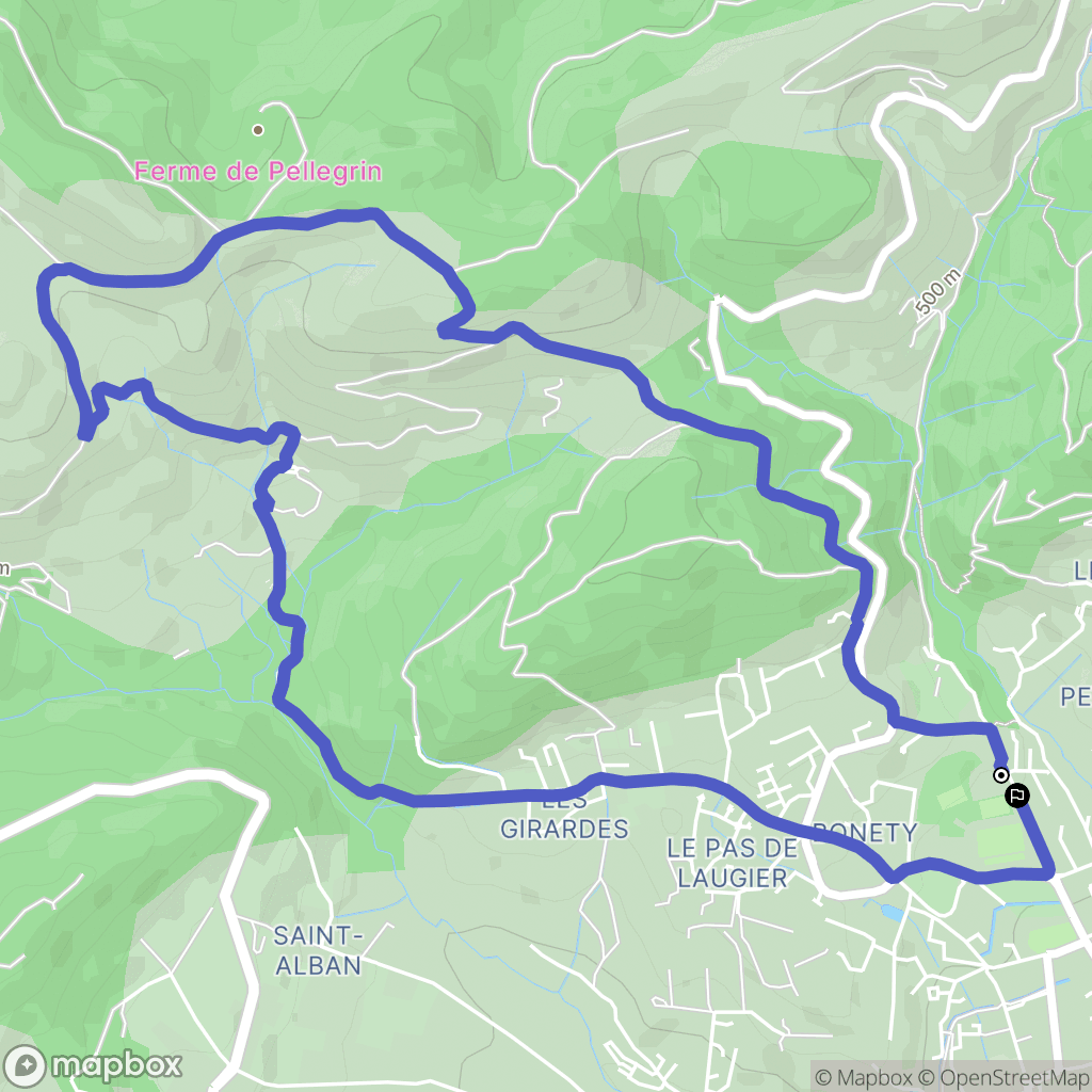 Manosque : carte du parcours de randonnée - France