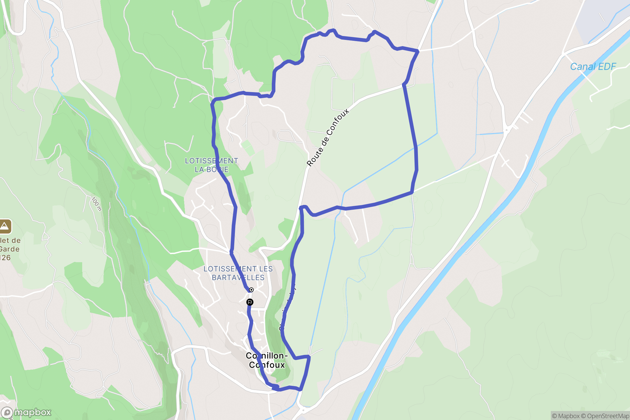 Cornillon-Confoux : carte du parcours de randonnée - France
