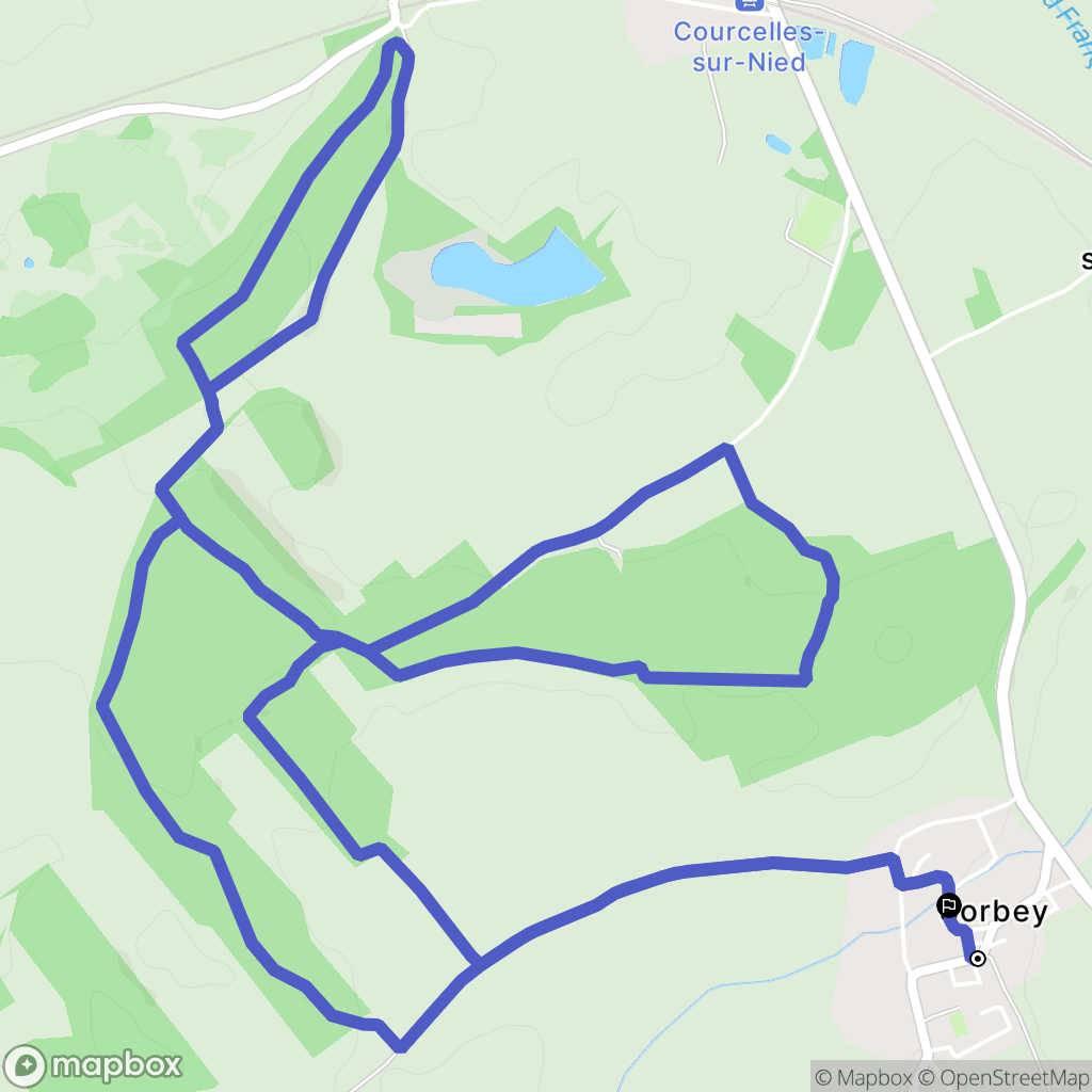 Sorbey : carte du parcours de randonnée - France