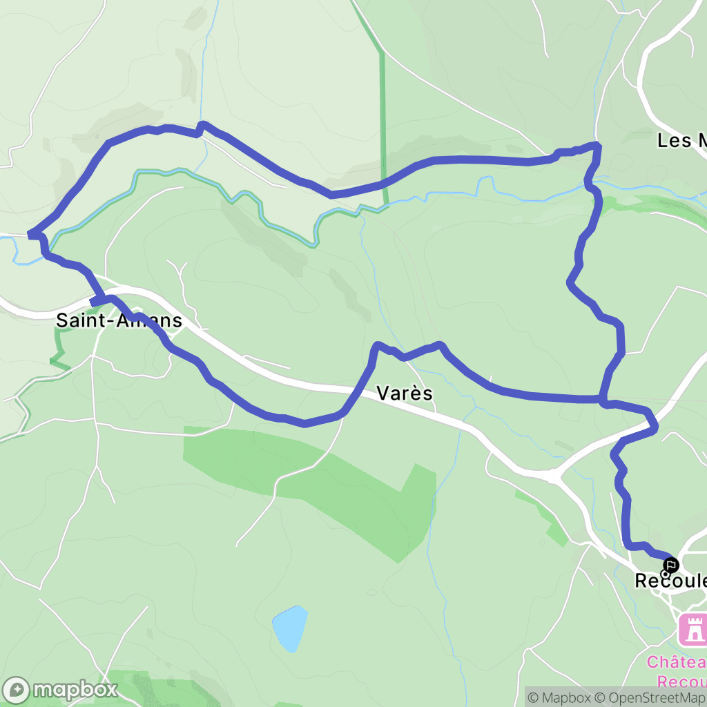 Sévérac-d'Aveyron : carte du parcours de randonnée - France