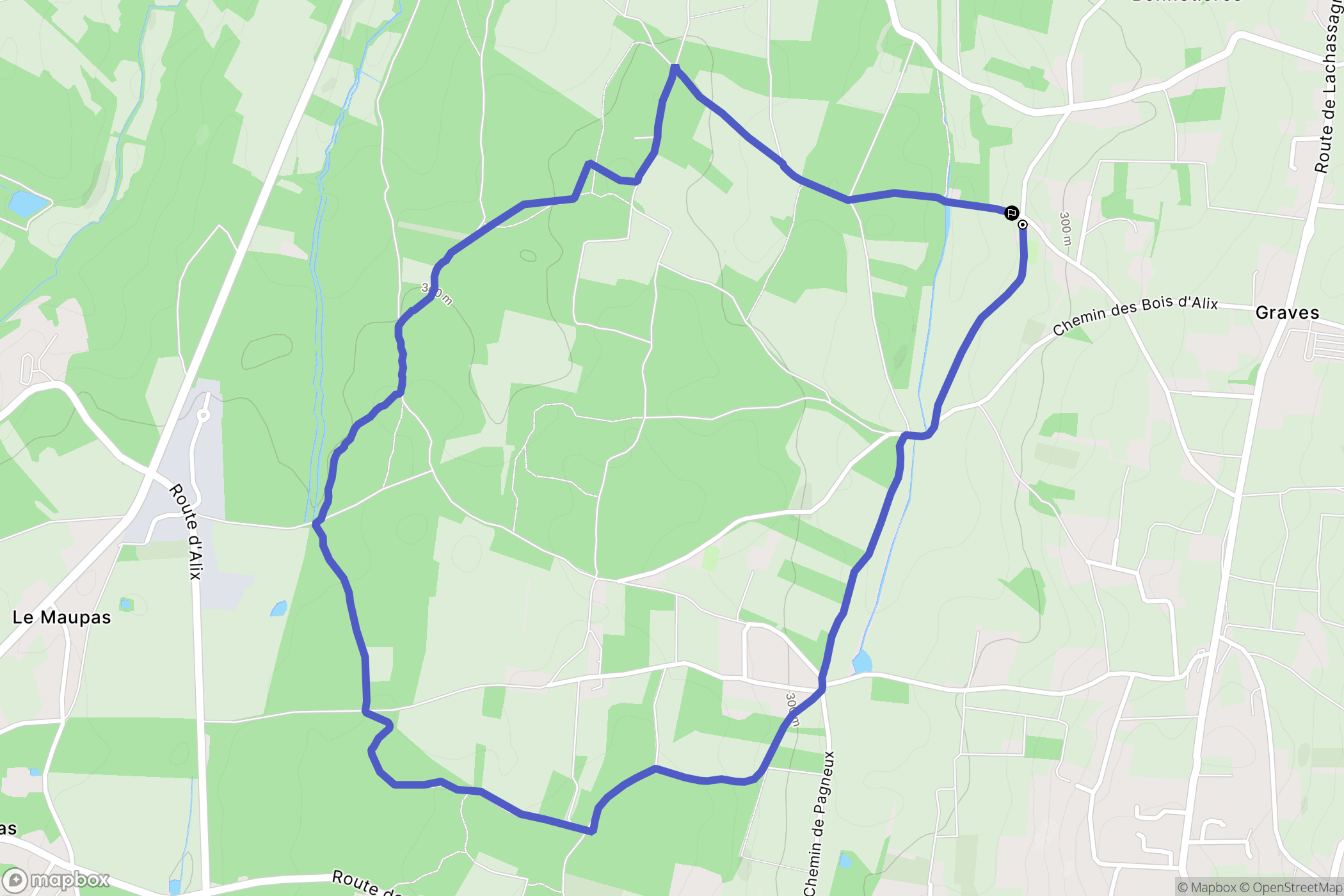 Anse : carte du parcours de randonnée - France