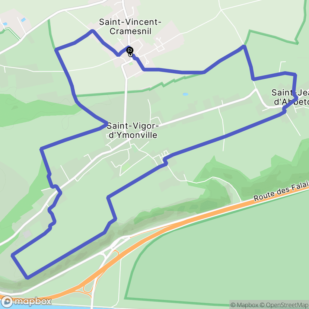 Saint-Vincent-Cramesnil : carte du parcours de randonnée - France
