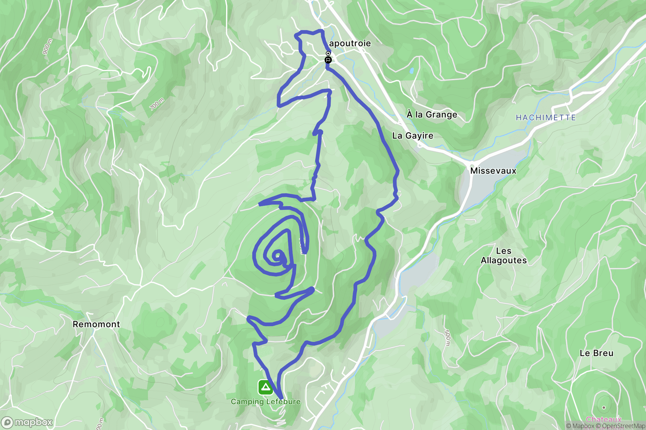 Lapoutroie : carte du parcours de randonnée - France