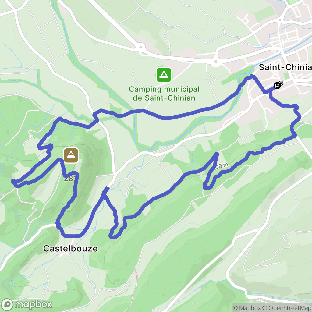 Saint-Chinian : carte du parcours de randonnée - France