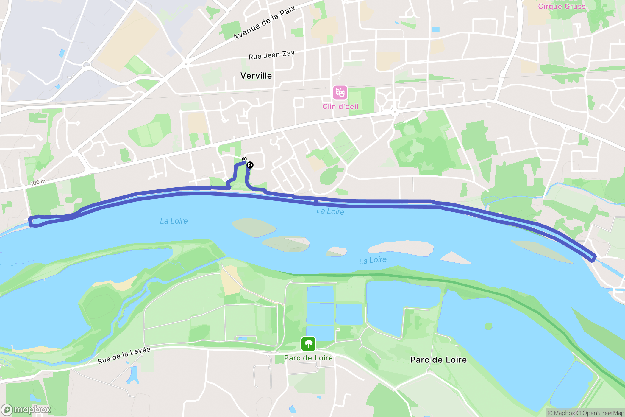 Saint Jean de Braye : carte du parcours de randonnée - France