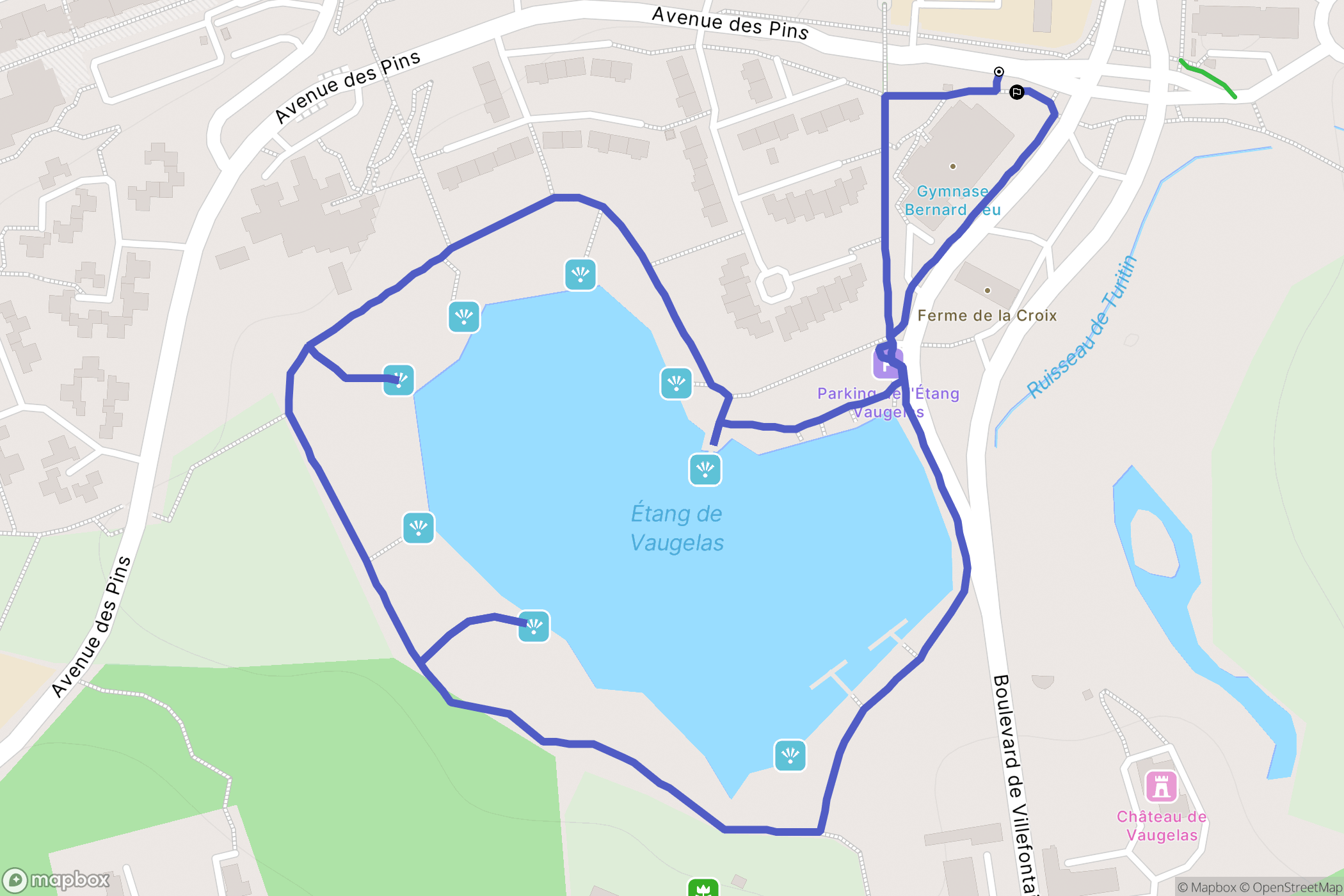 Villefontaine : carte du parcours de randonnée - France