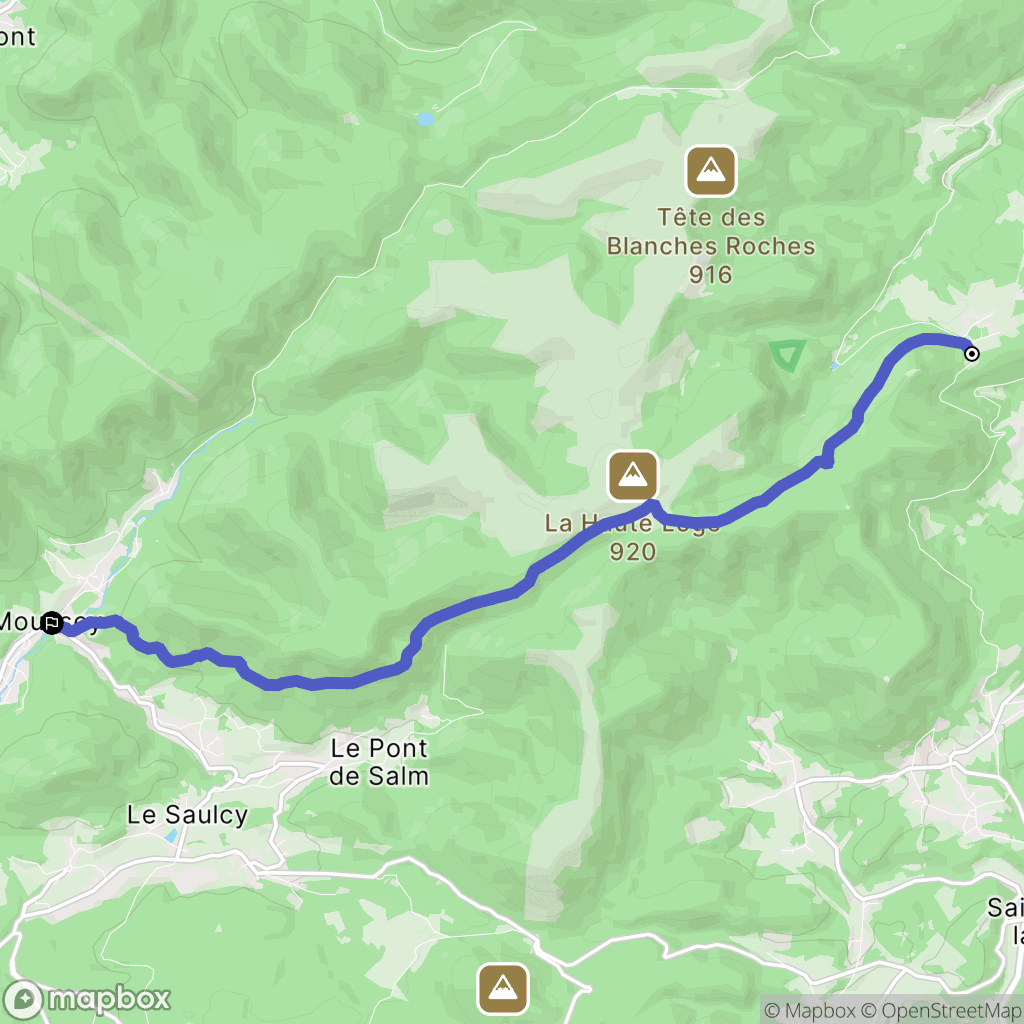 La Broque : carte du parcours de randonnée - France