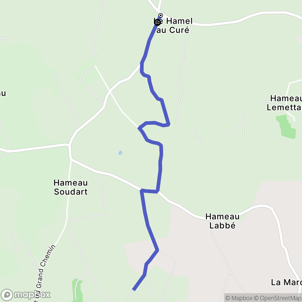 Grosville : carte du parcours de randonnée - France
