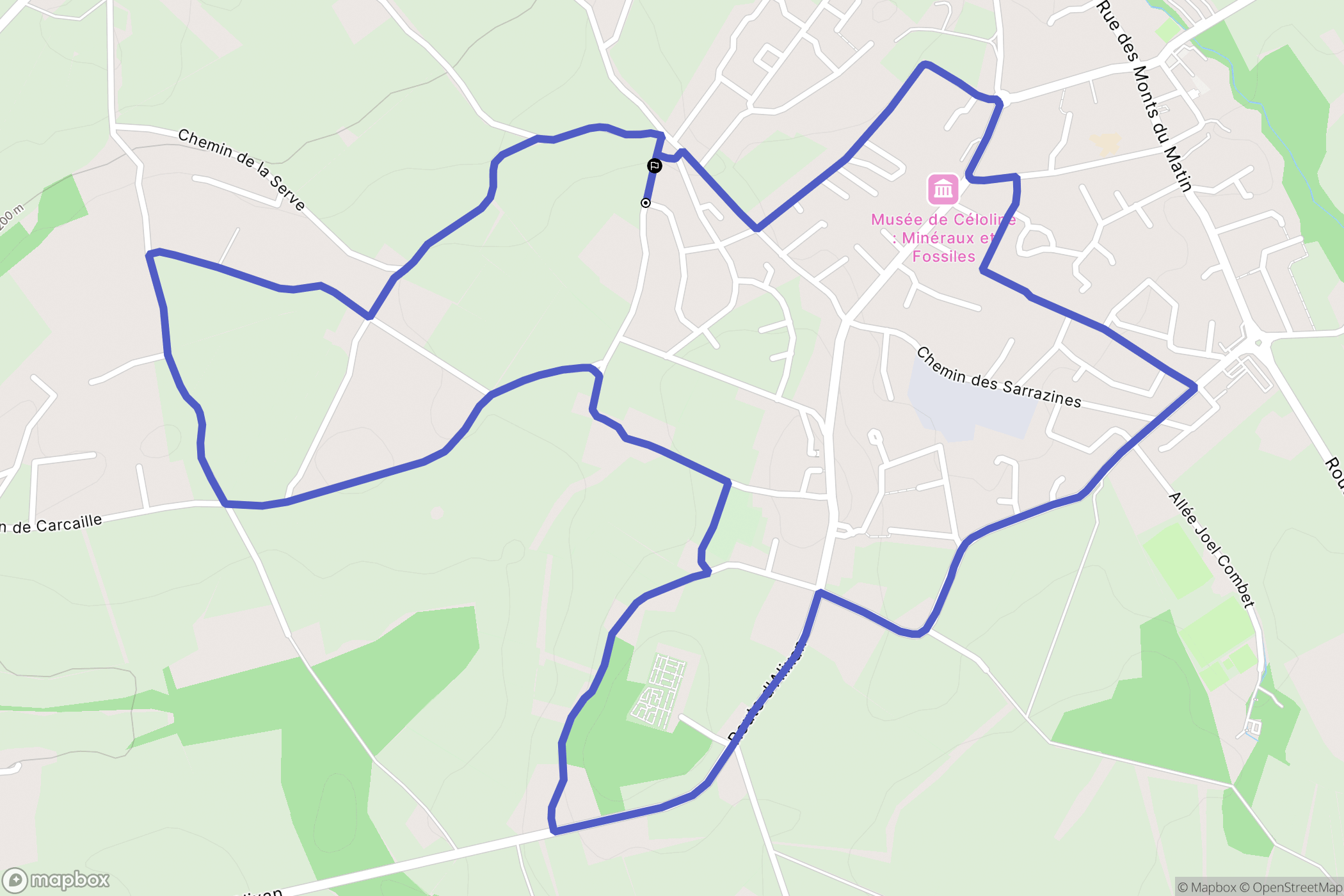 Chatuzange-le-Goubet : carte du parcours de randonnée - France