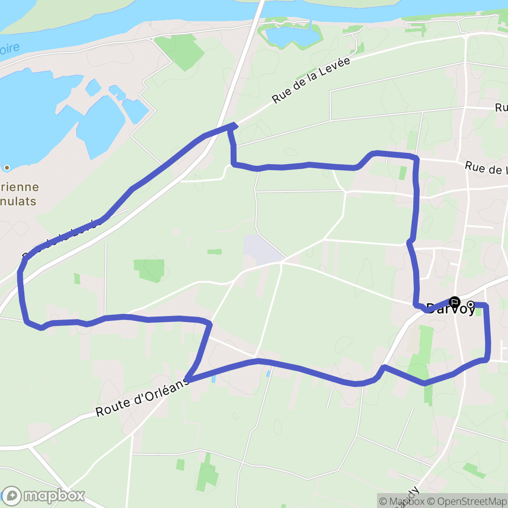 Darvoy : carte du parcours de randonnée - France