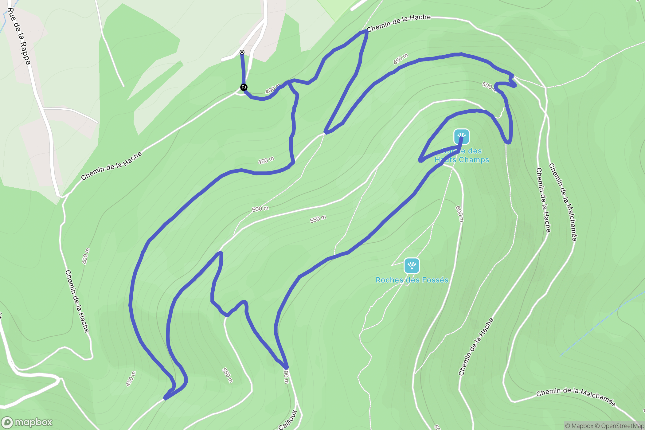 Saint-Michel-sur-Meurthe : carte du parcours de randonnée - France