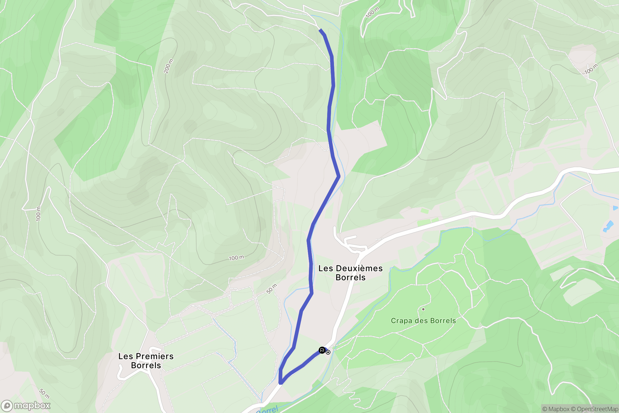 Hyères : carte du parcours de randonnée - France