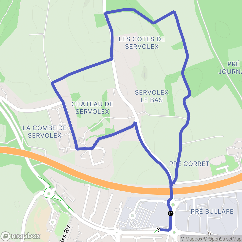 La Motte-Servolex : carte du parcours de randonnée - France