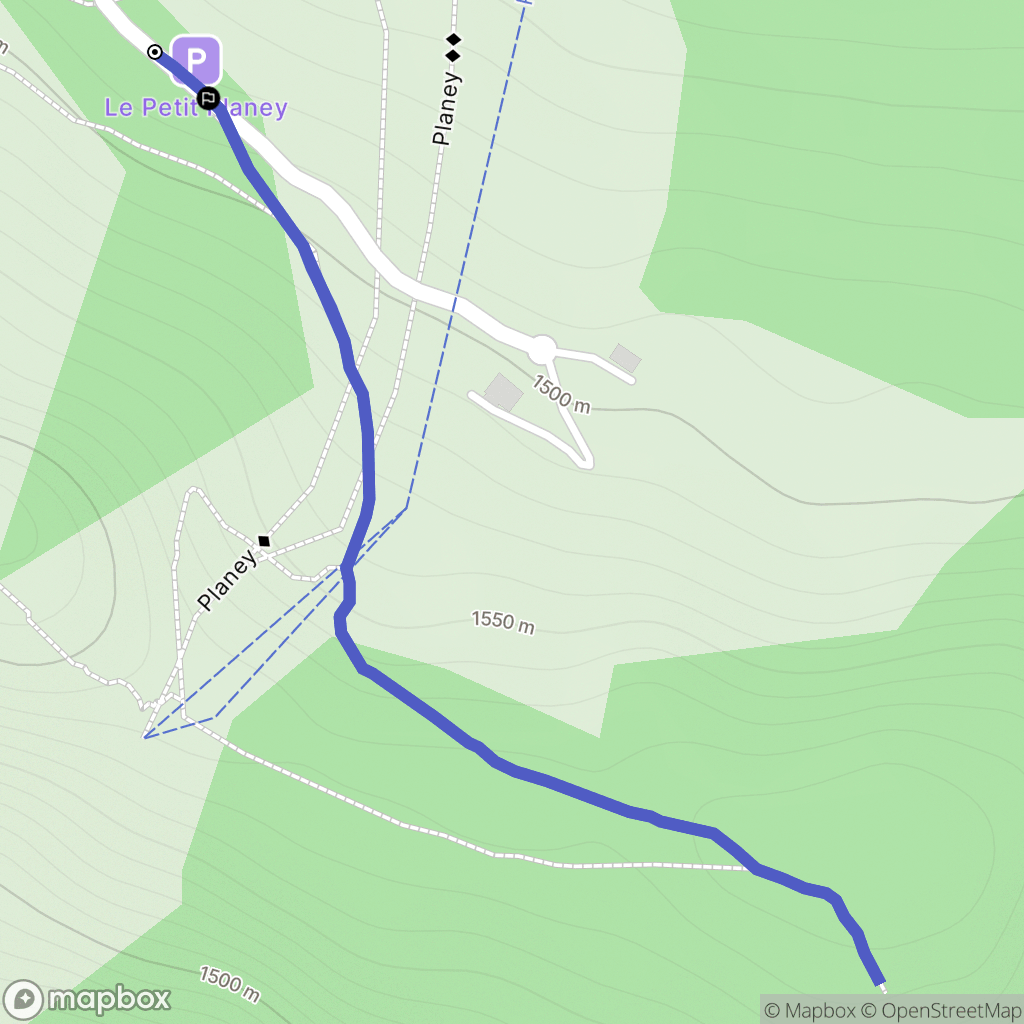 Taninges : carte du parcours de randonnée - France