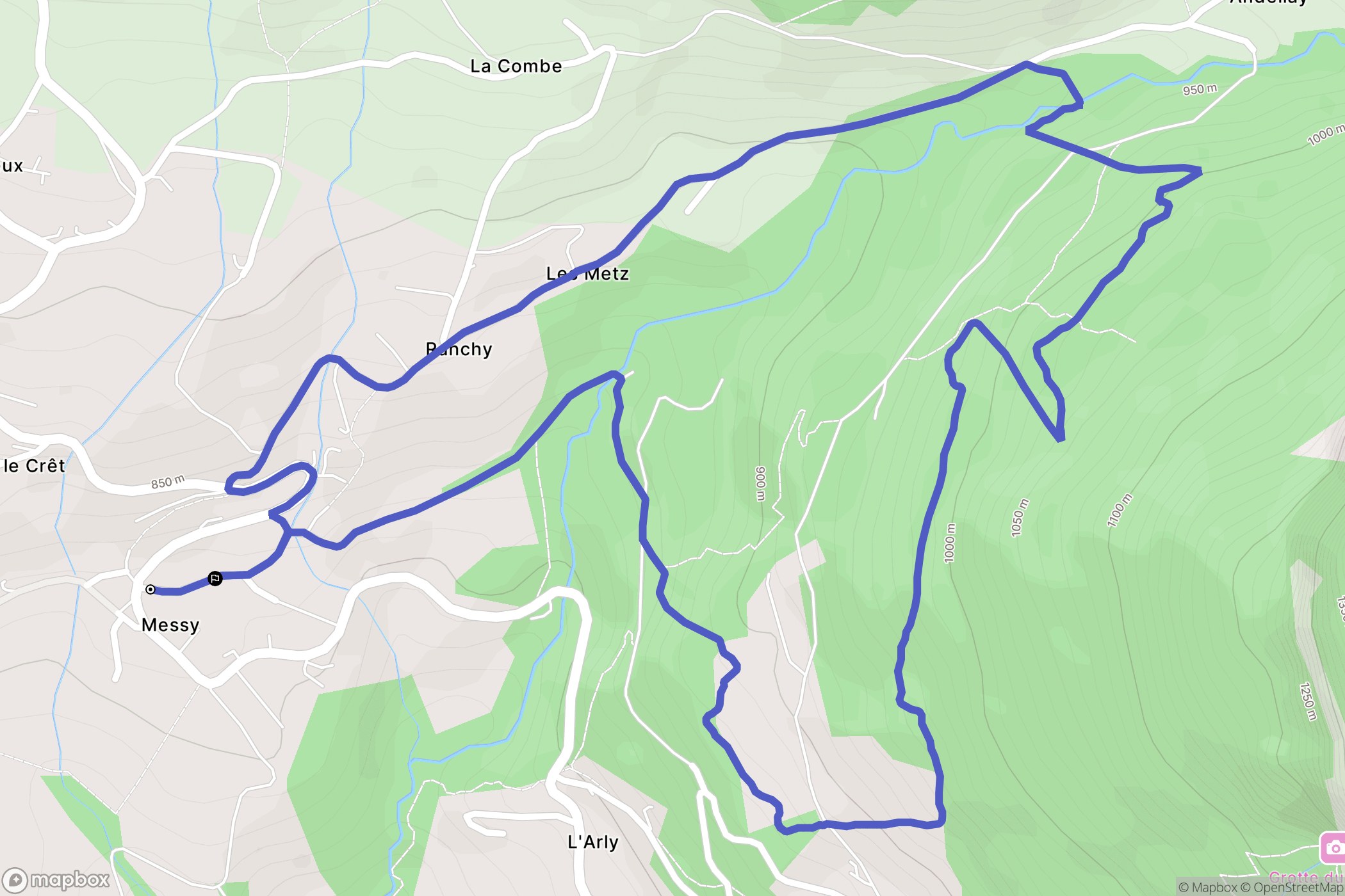 Mieussy : carte du parcours de randonnée - France