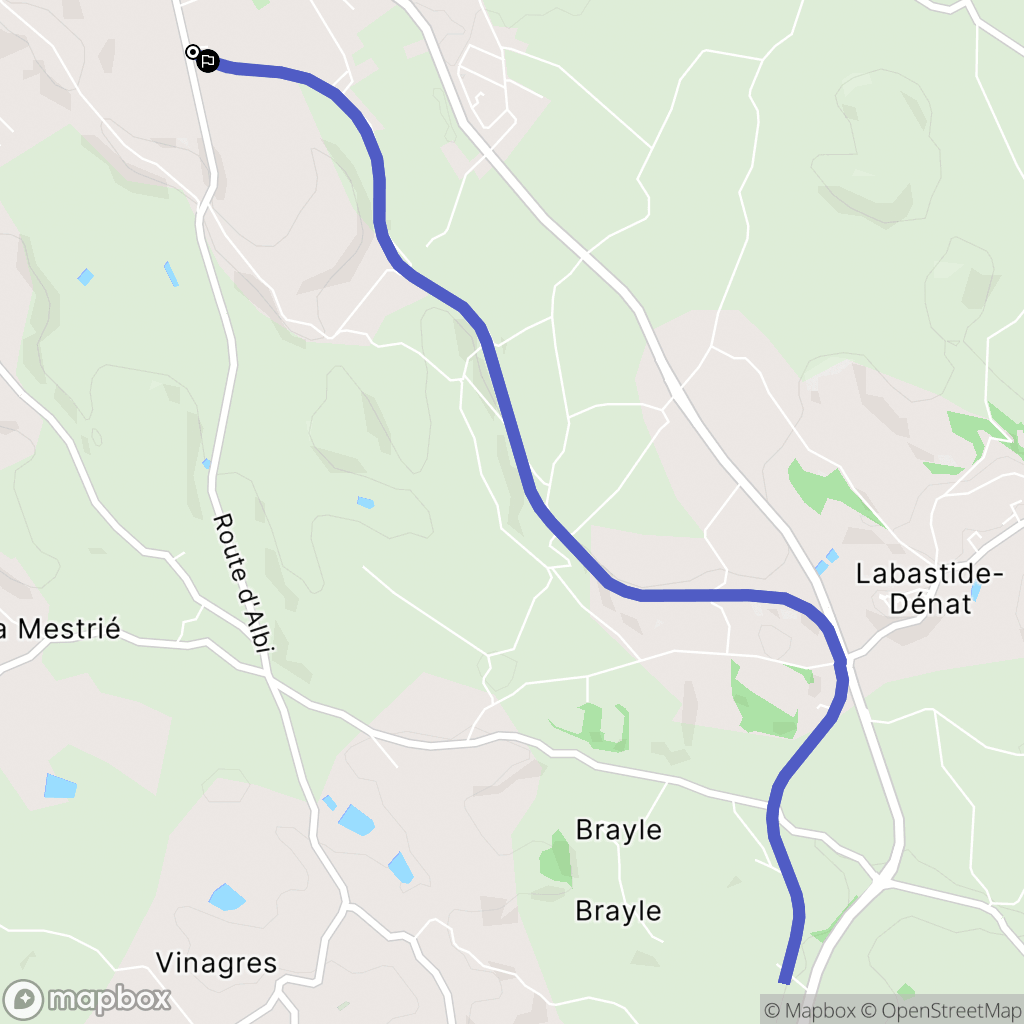 Puygouzon : carte du parcours de randonnée - France