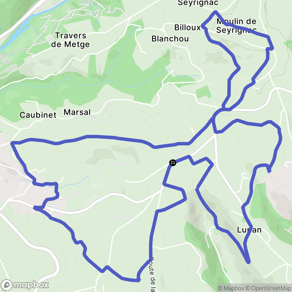 Figeac : carte du parcours de randonnée - France