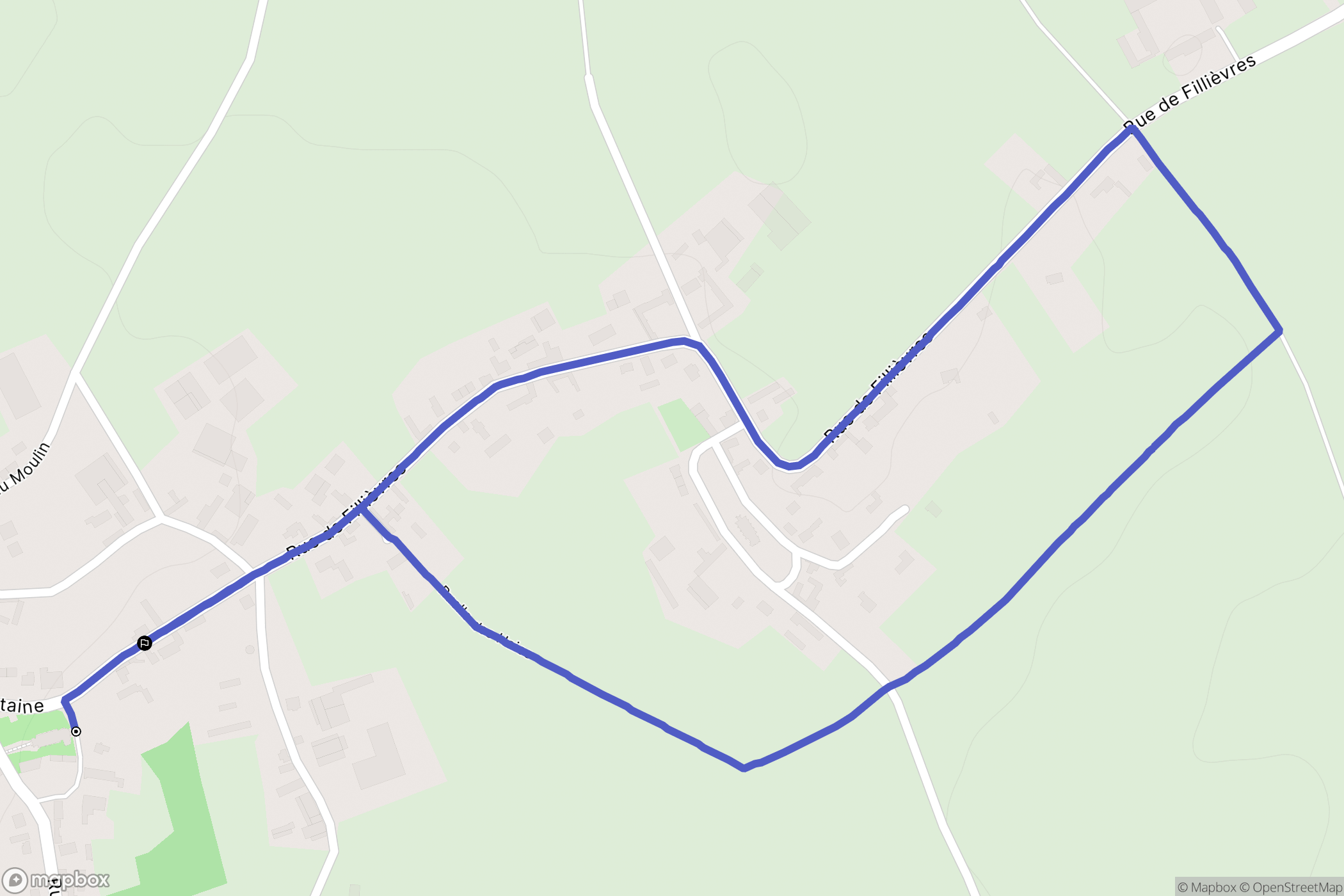 Quœux-Haut-Maînil : carte du parcours de randonnée - France