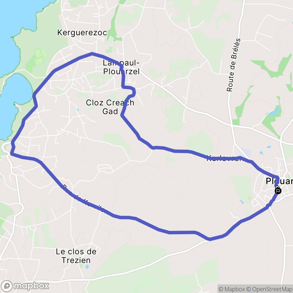 Plouarzel : carte du parcours de randonnée - France