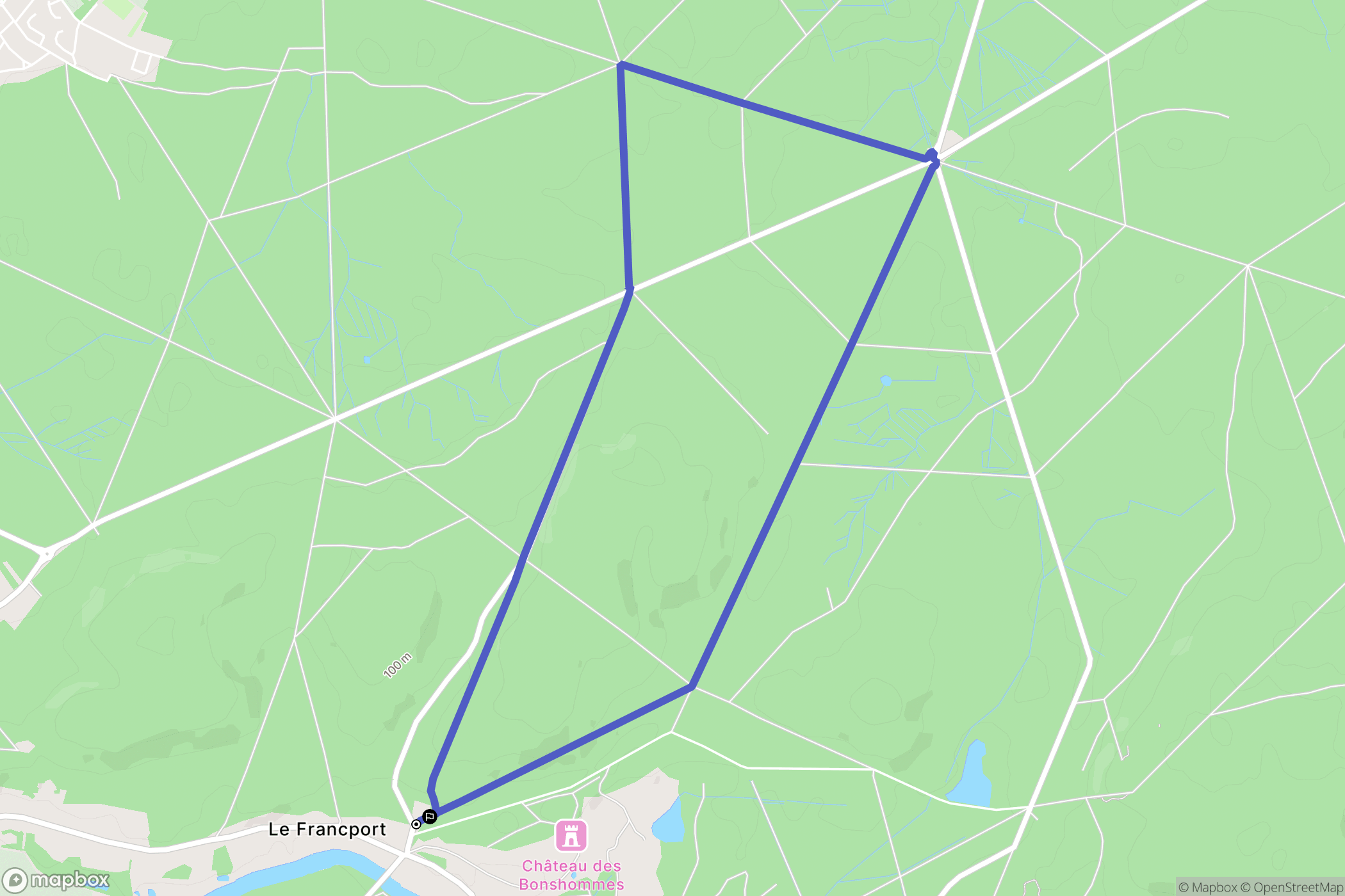 Choisy-au-Bac : carte du parcours de randonnée - France