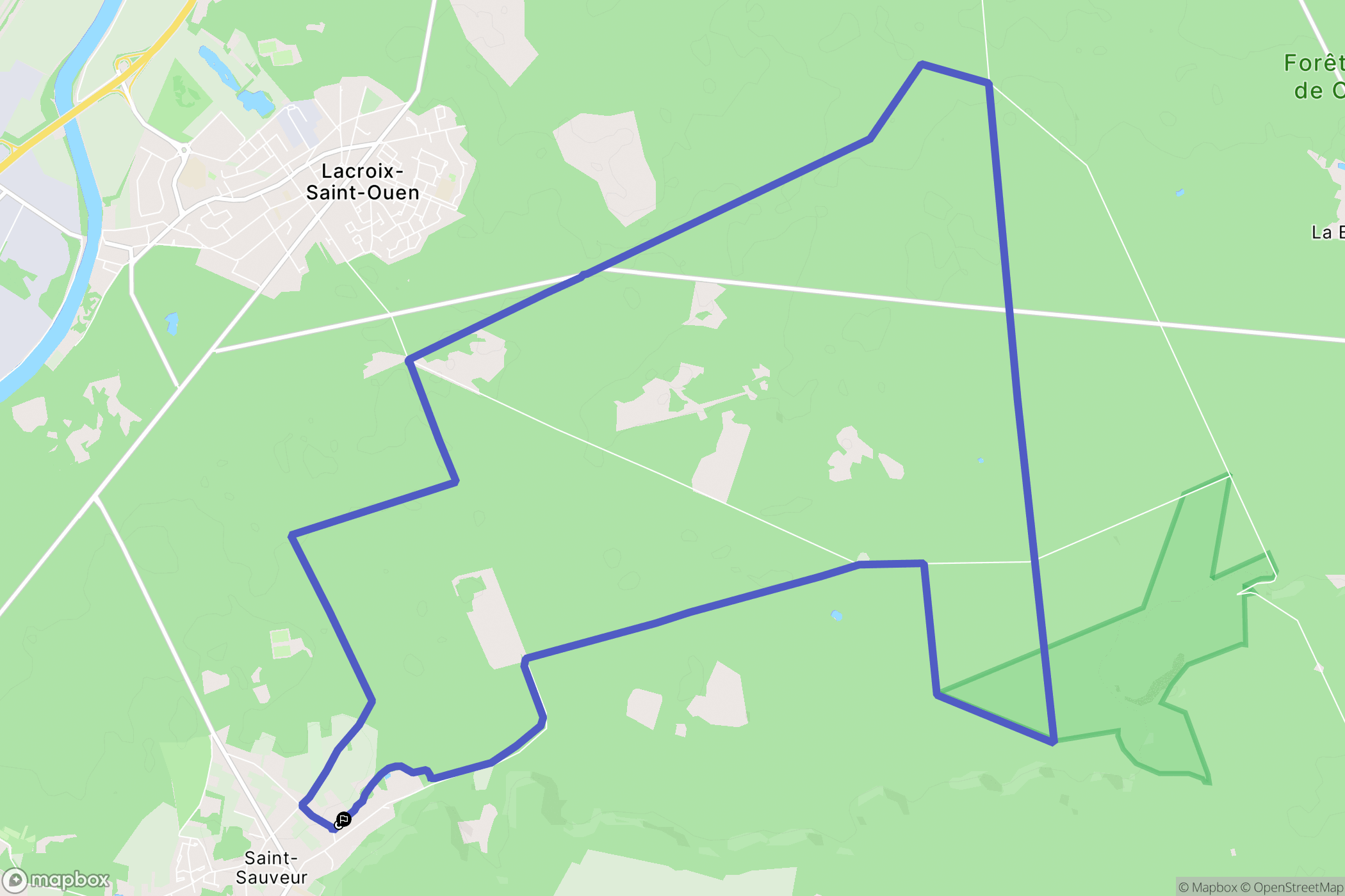 Saint-Sauveur : carte du parcours de randonnée - France