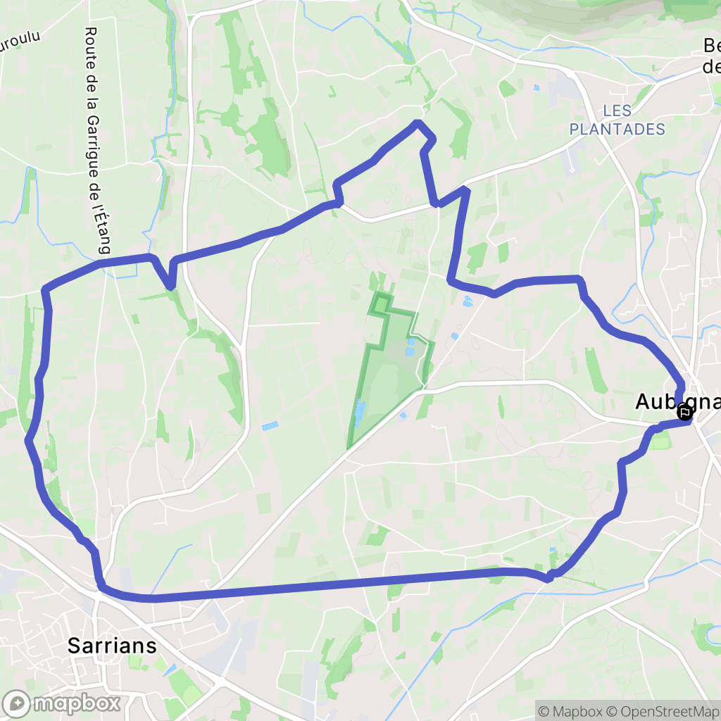 Aubignan : carte du parcours de randonnée - France
