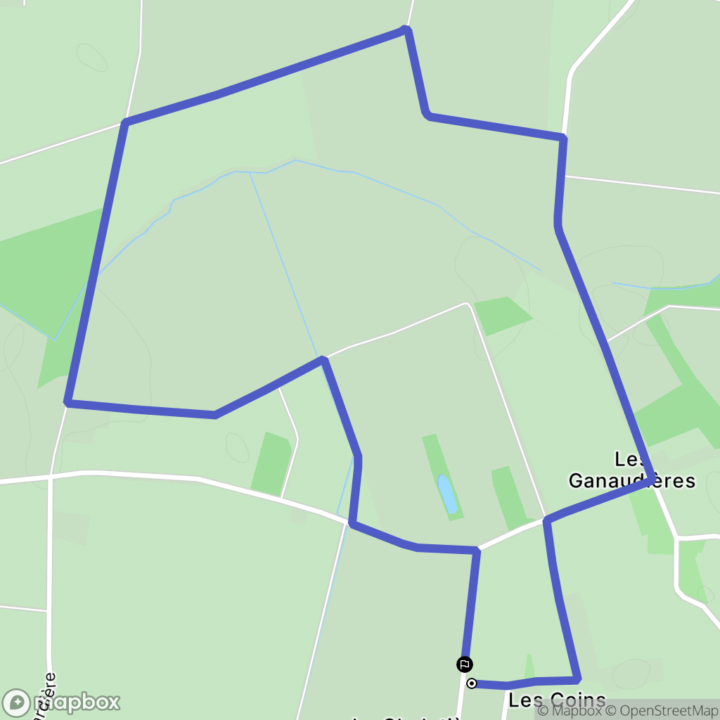 Loire-Authion : carte du parcours de randonnée - France